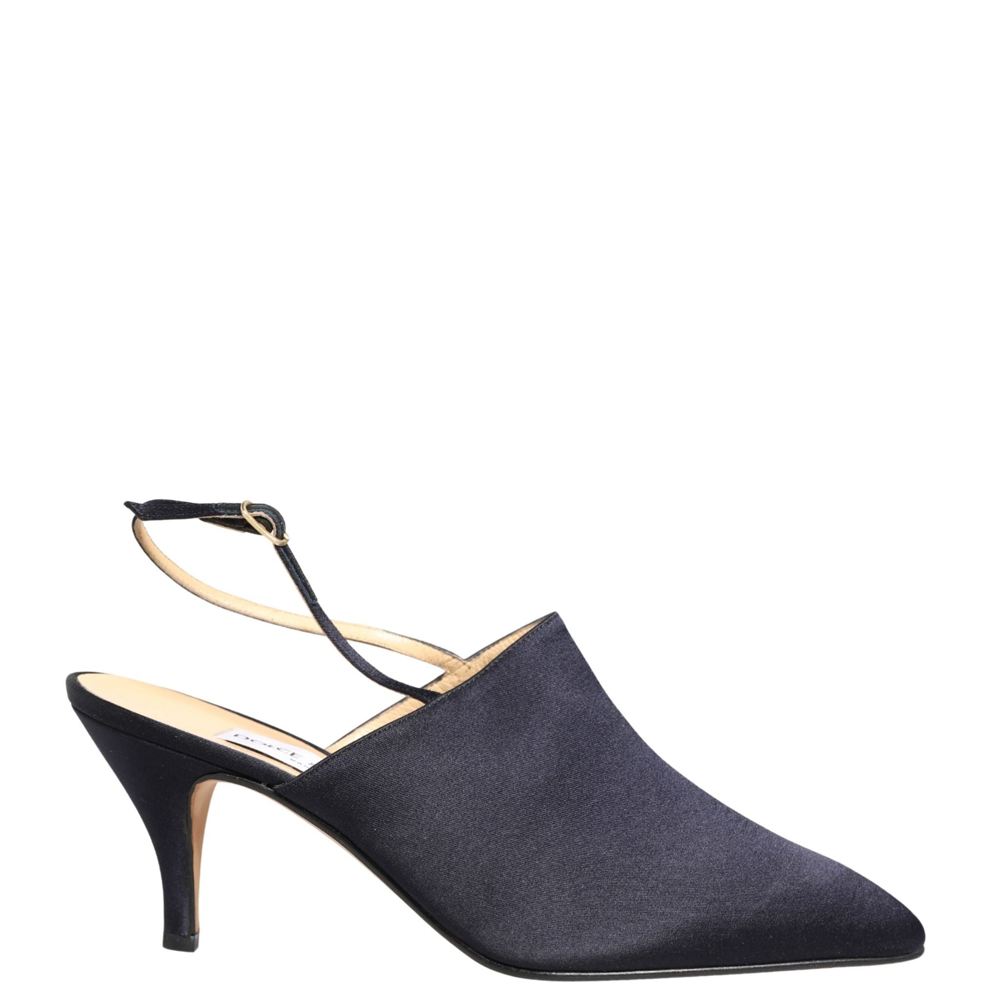 Dolce & Gabbana Black Suede Heels Slingbacks Shoes