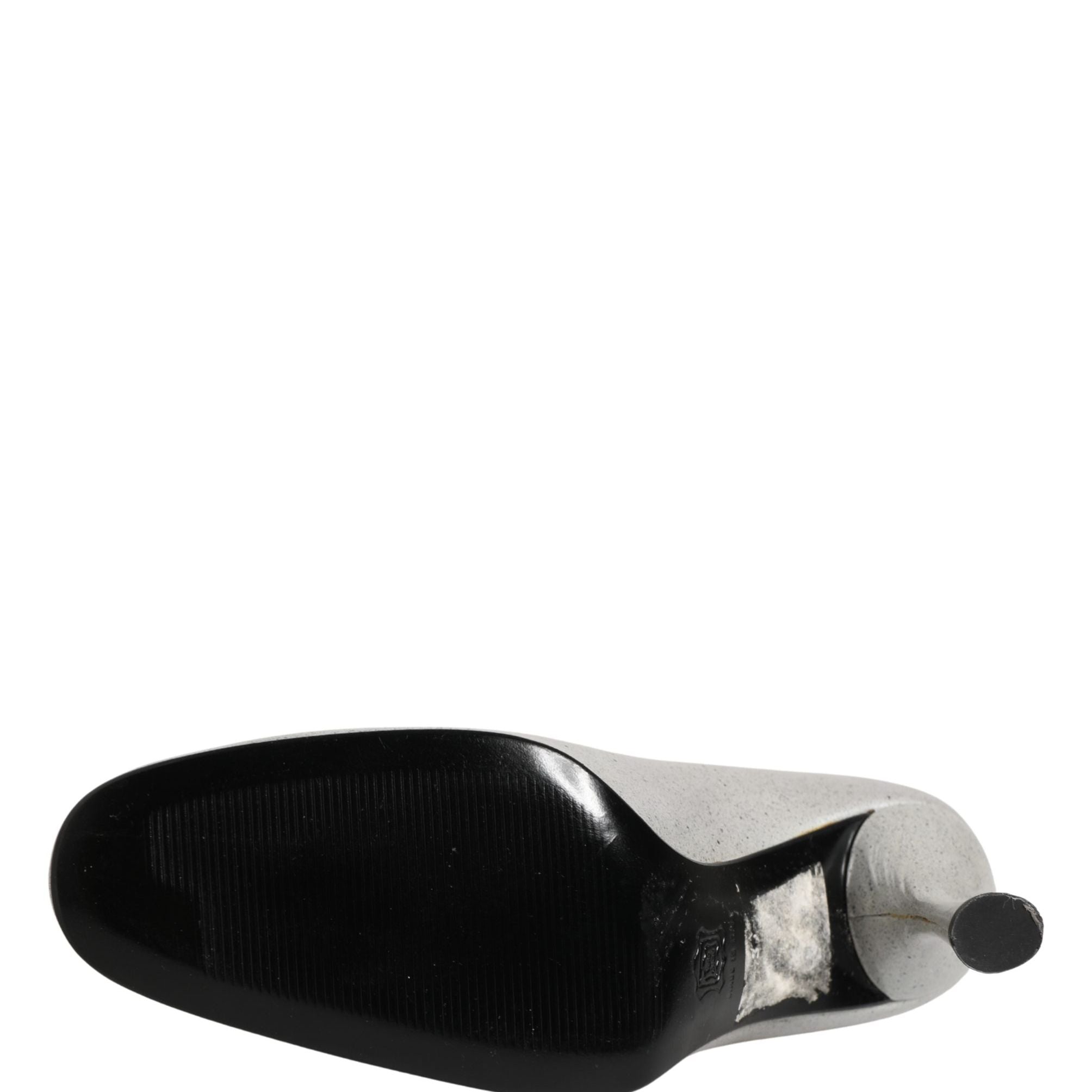 Dolce & Gabbana White Leather High Heels Women Pumps Shoes