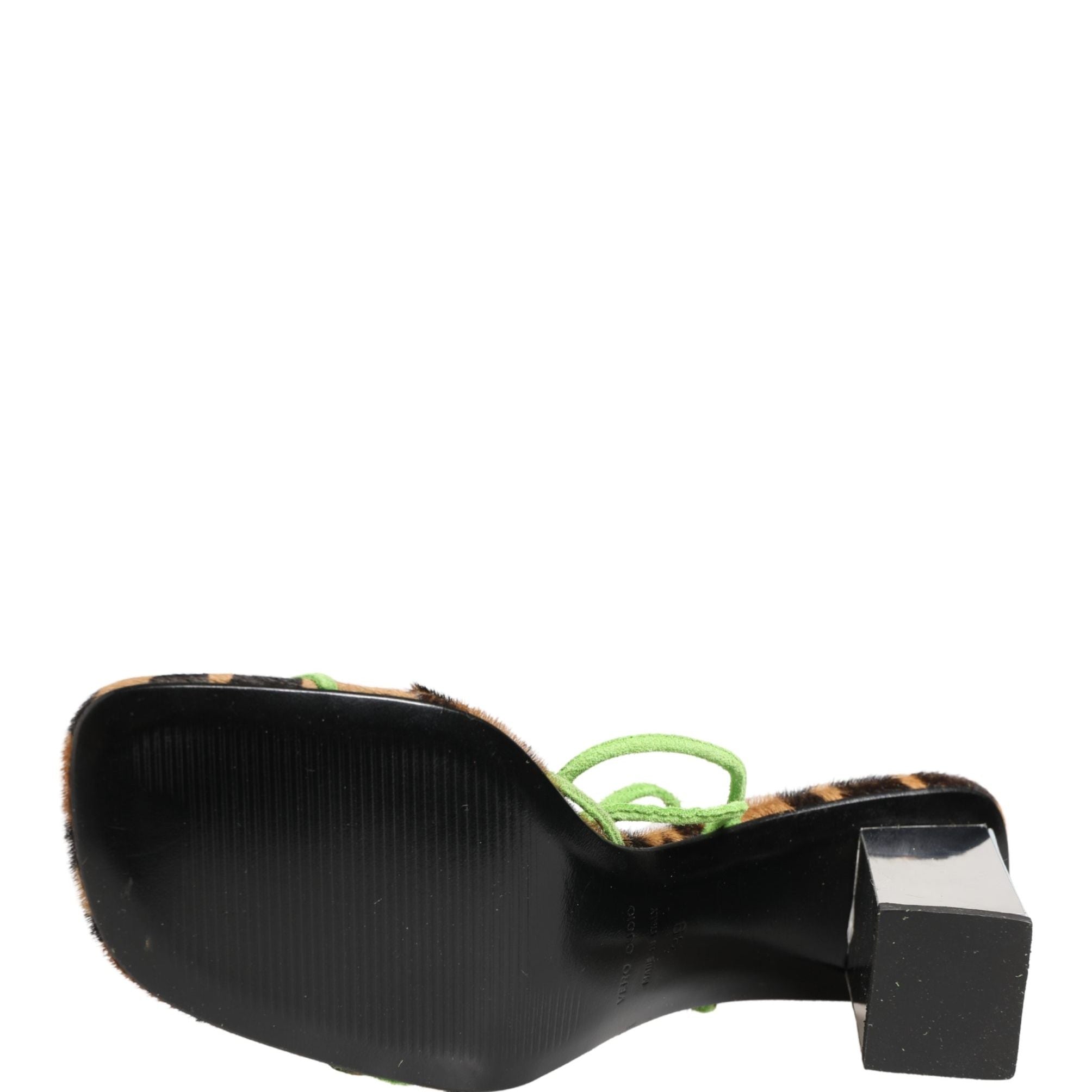 Dolce & Gabbana Multicolor Leather Block Heels Sandals Shoes