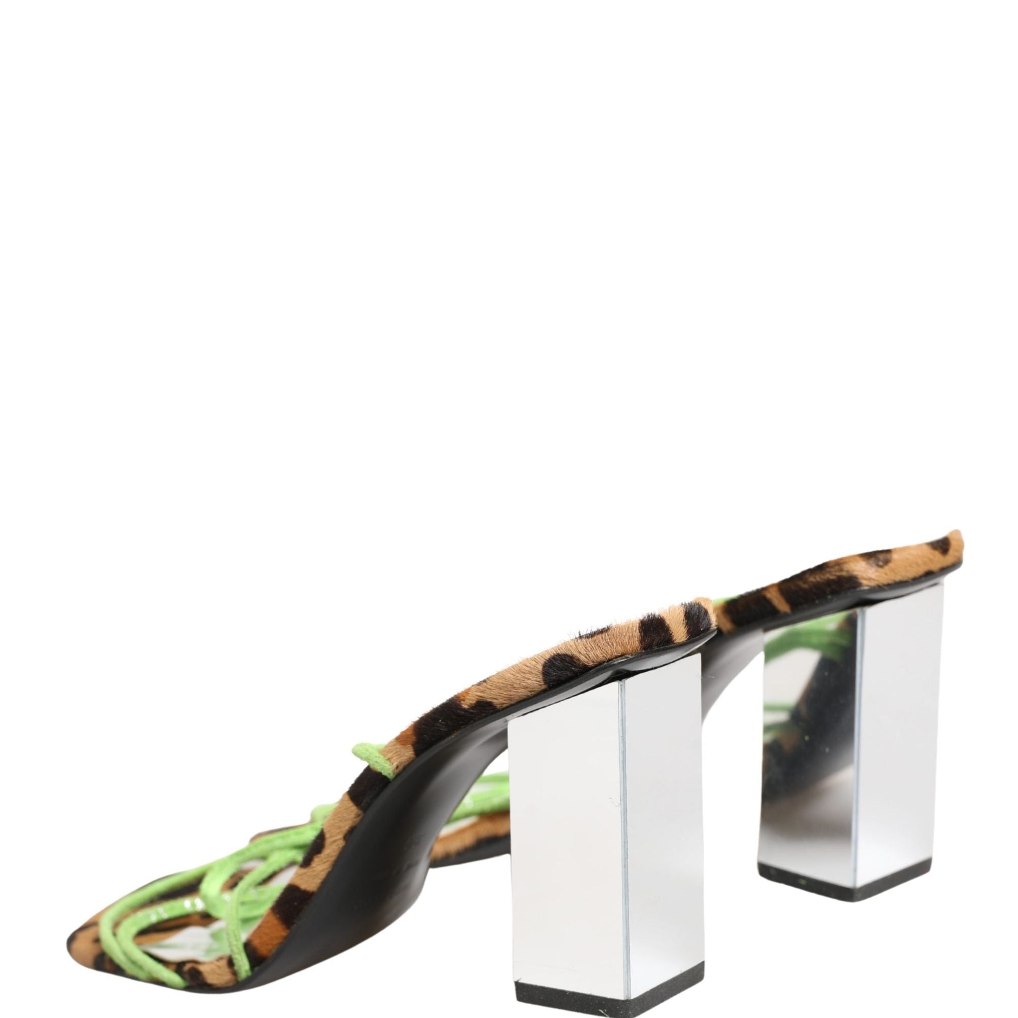 Dolce & Gabbana Multicolor Leather Block Heels Sandals Shoes