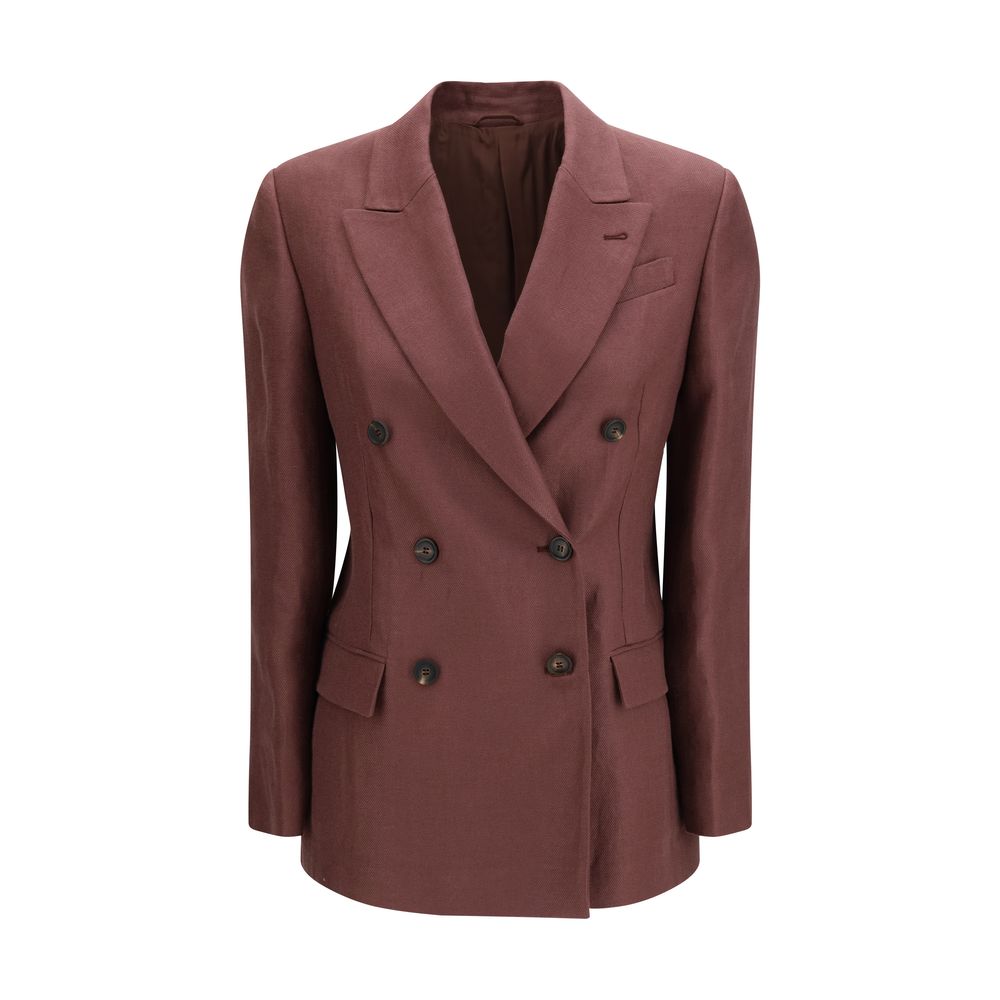 Brunello Cucinelli Bordeaux Linen Clothing