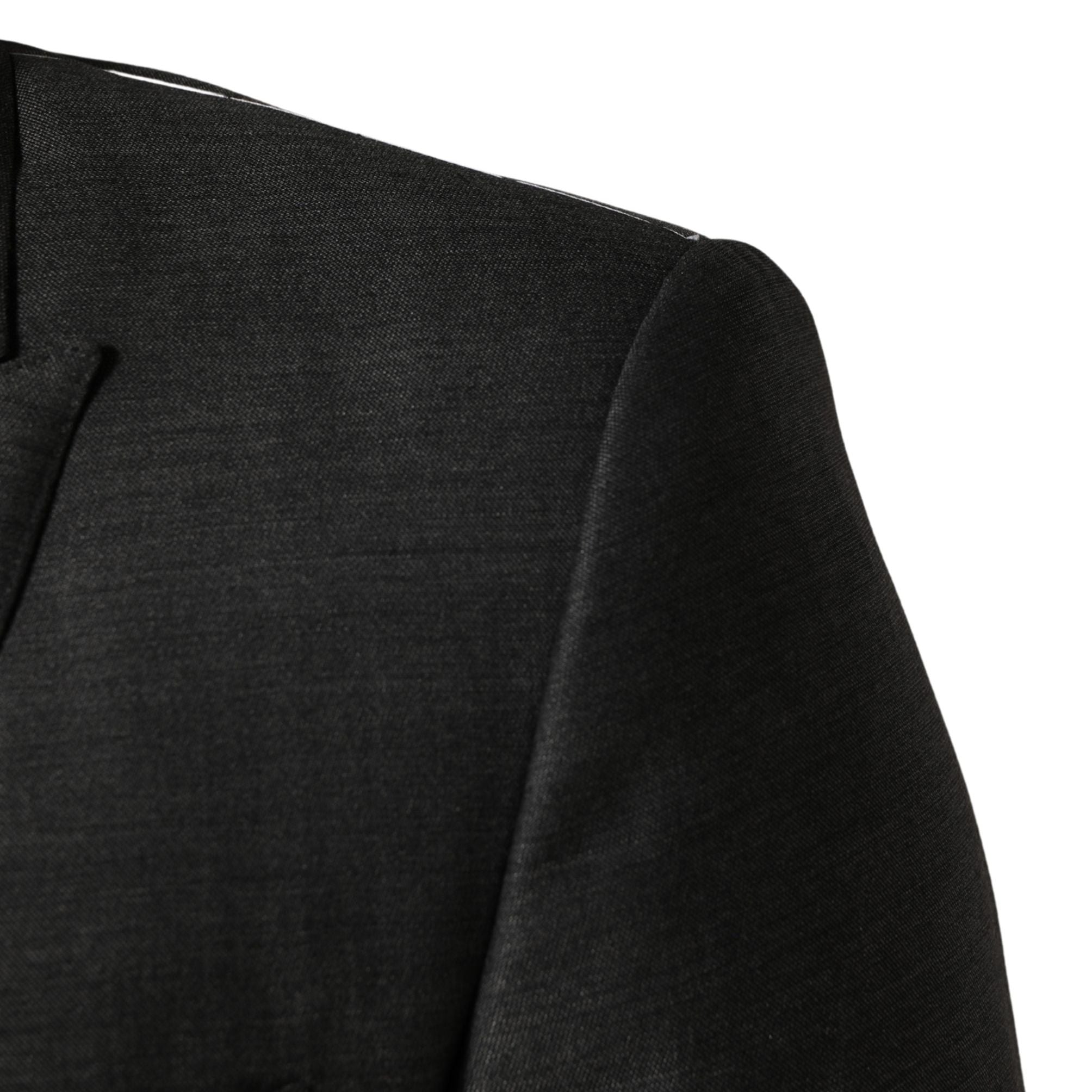 Dolce & Gabbana Dark Gray Wool Slim Fit Coat Jacket Blazer