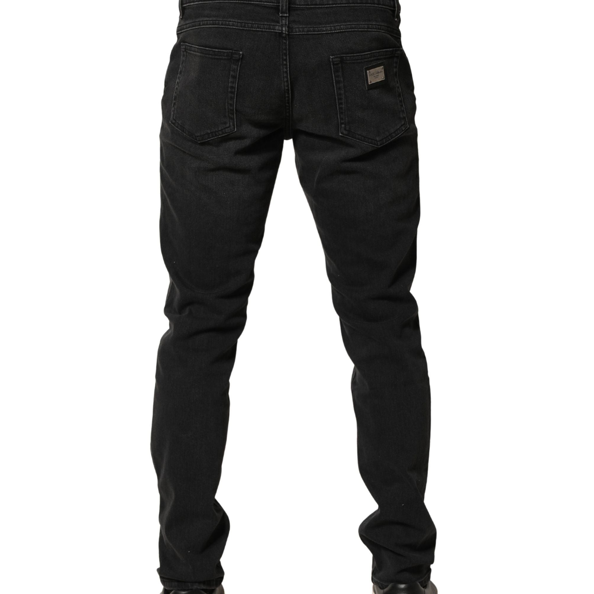 Dolce & Gabbana Black Cotton Stretch Regular SkinnyDenim Jeans
