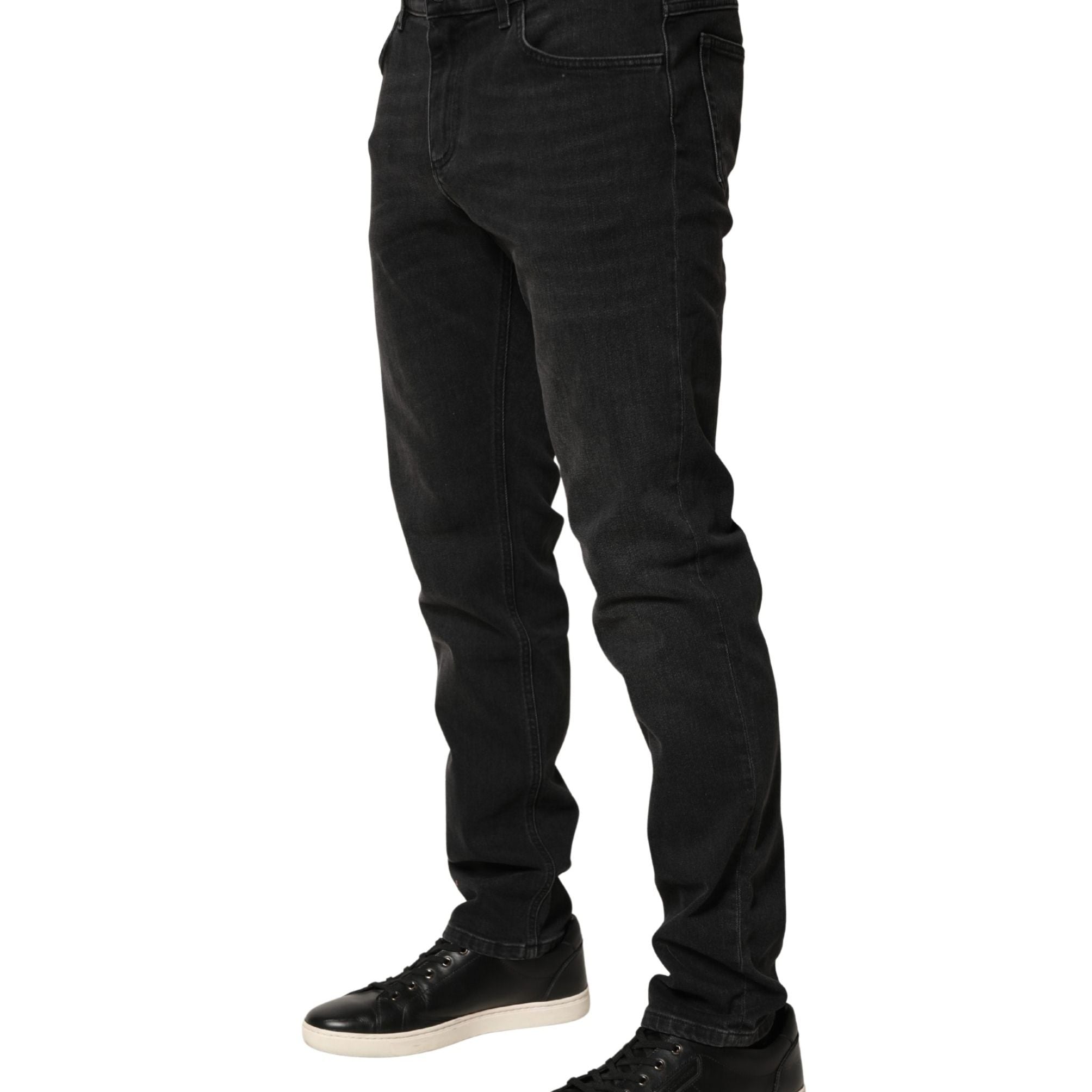 Dolce & Gabbana Black Cotton Stretch Regular SkinnyDenim Jeans