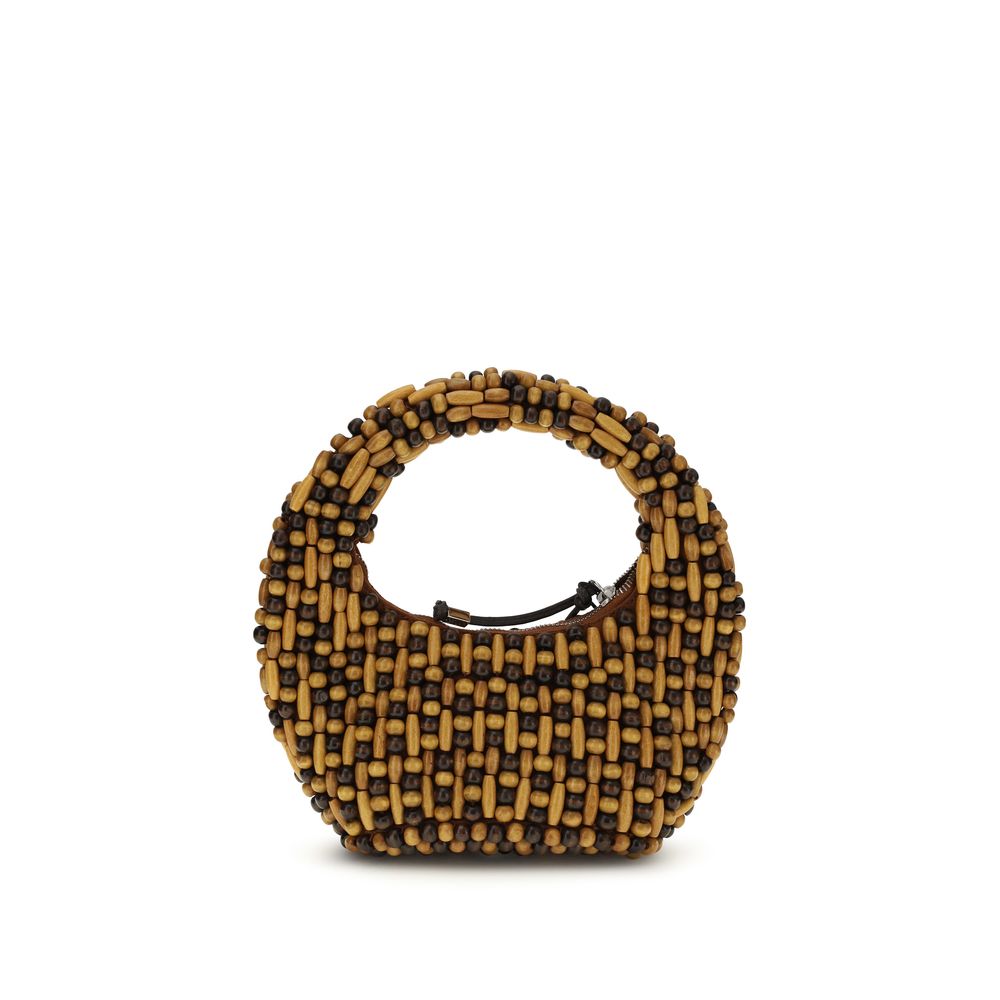 Staud Brown Other Fibres Handbag