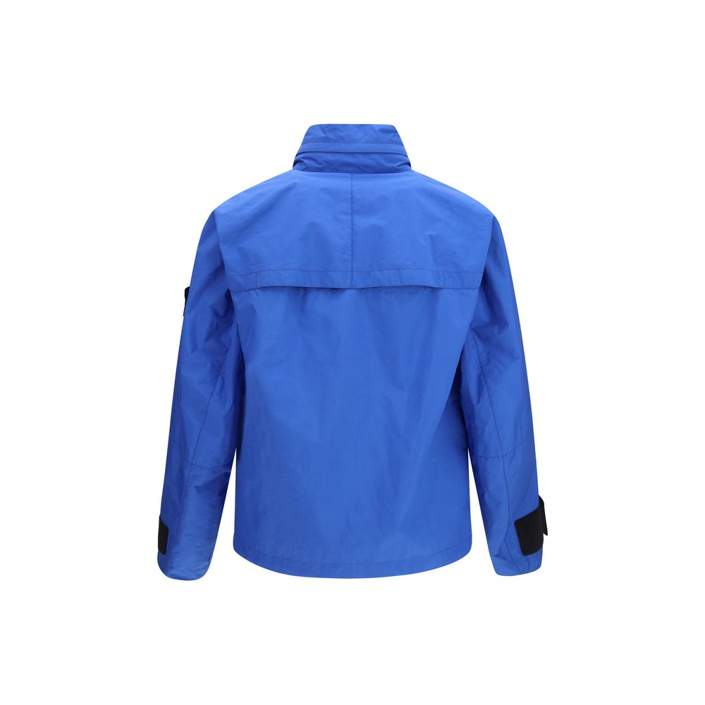 Stone Island Blue Polyester Shell Jacket
