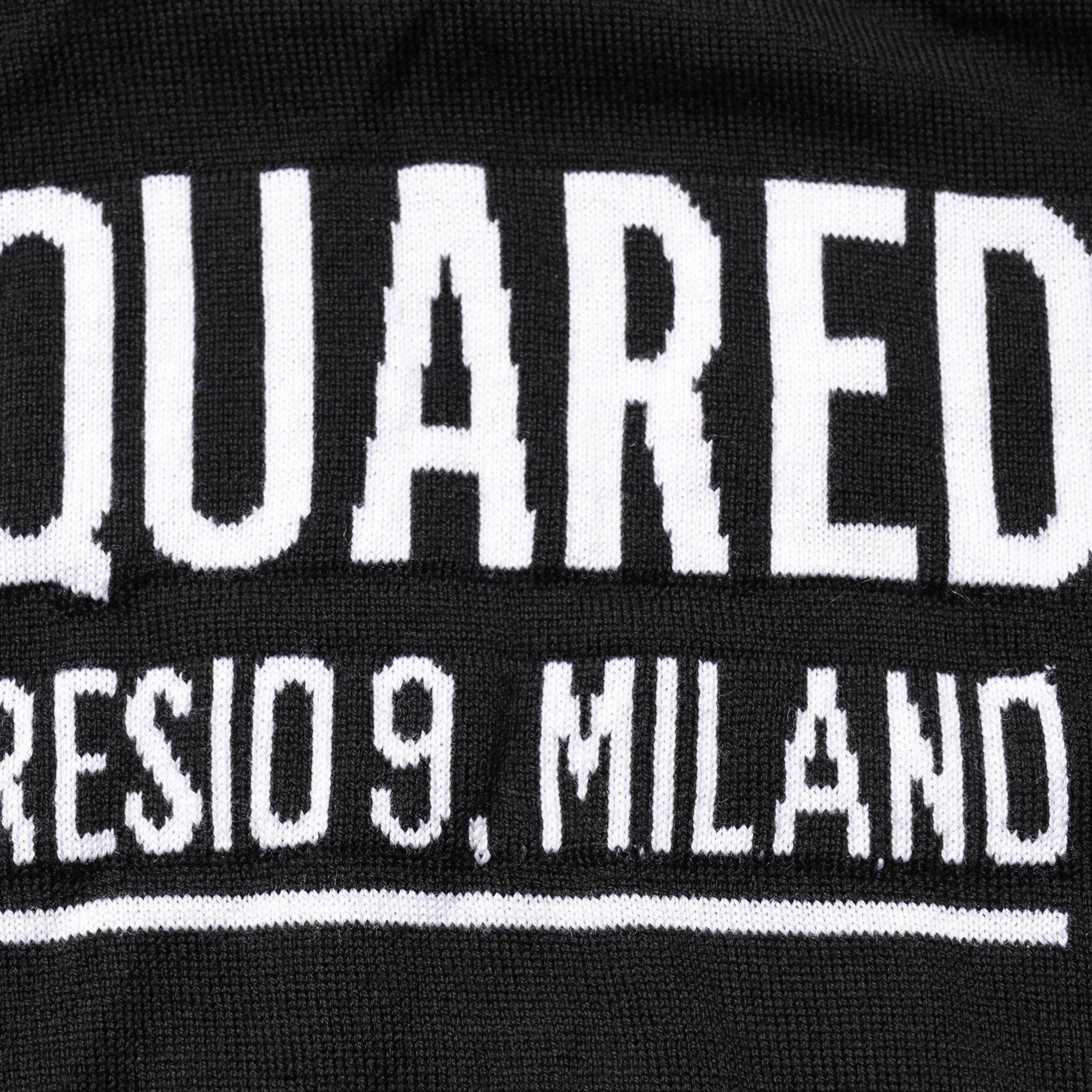Dsquared² Black Logo Knitted Crew Neck Men Pullover Sweater
