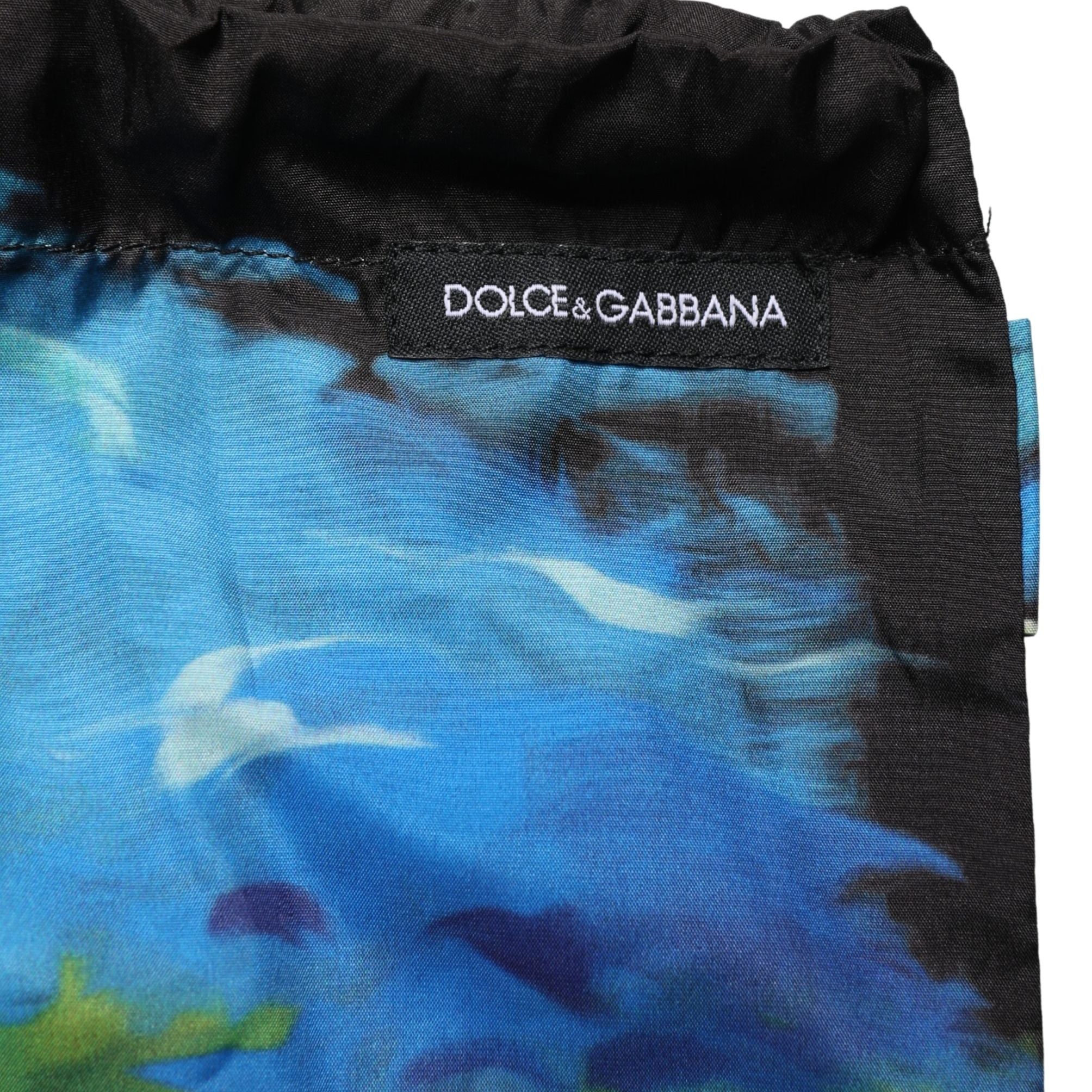 Dolce & Gabbana Black Tropical Hawaiian Trunks Shorts Swimwear