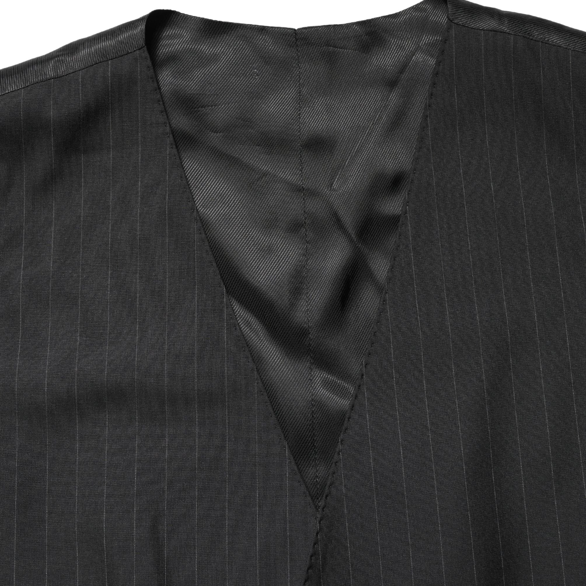 Dolce & Gabbana Black Stripe Single Breasted Waistcoat Vest