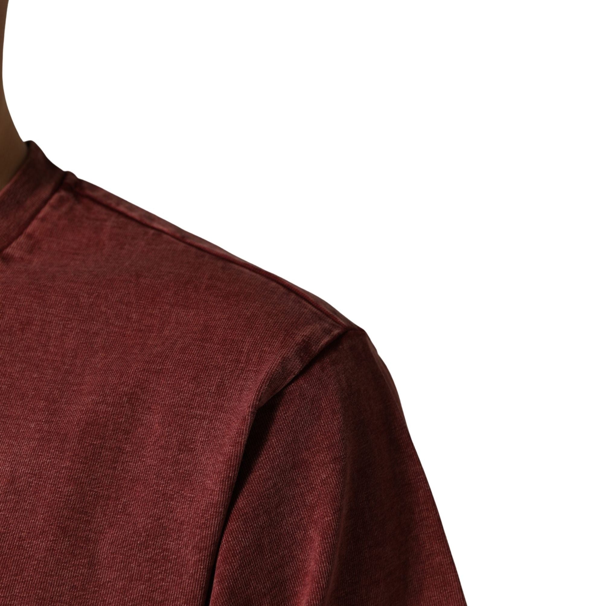 Dolce & Gabbana Maroon Print Round Neck Short Sleeve T-shirt