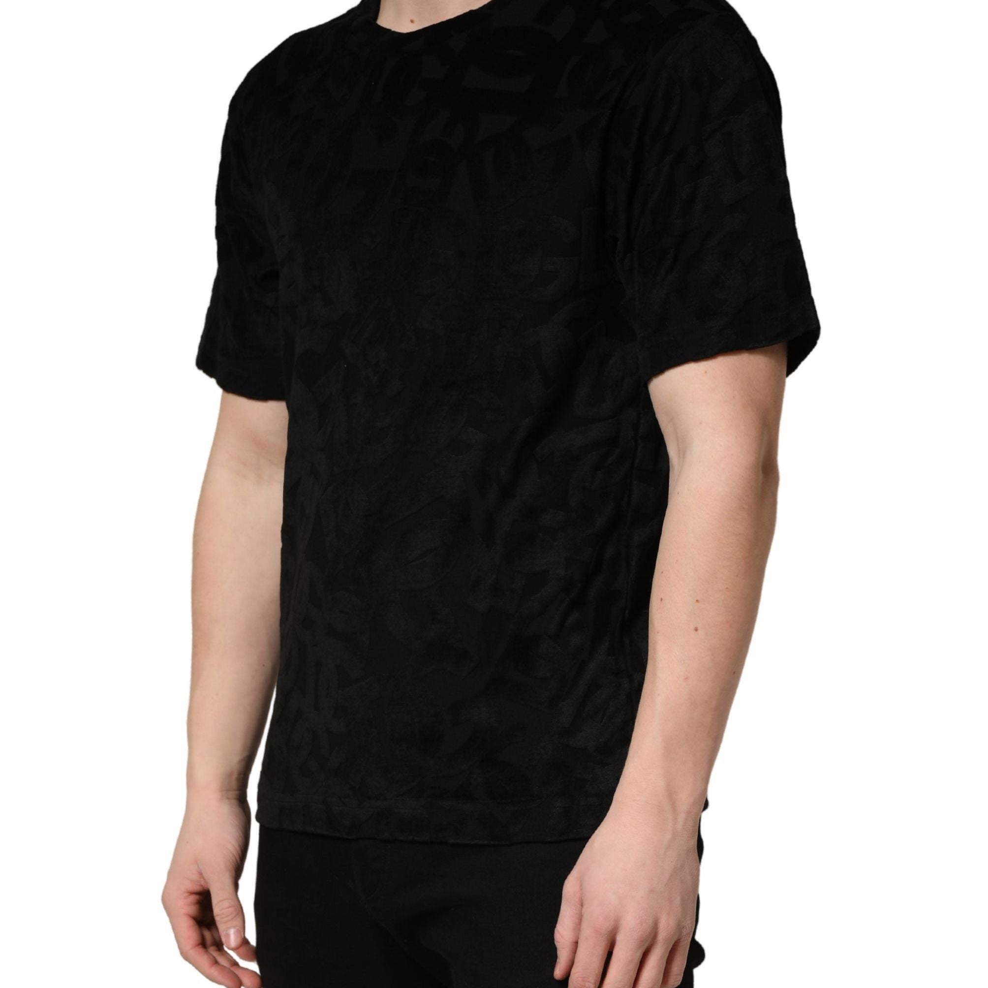Dolce & Gabbana Black DG Mania Logo Print Casual T-shirt
