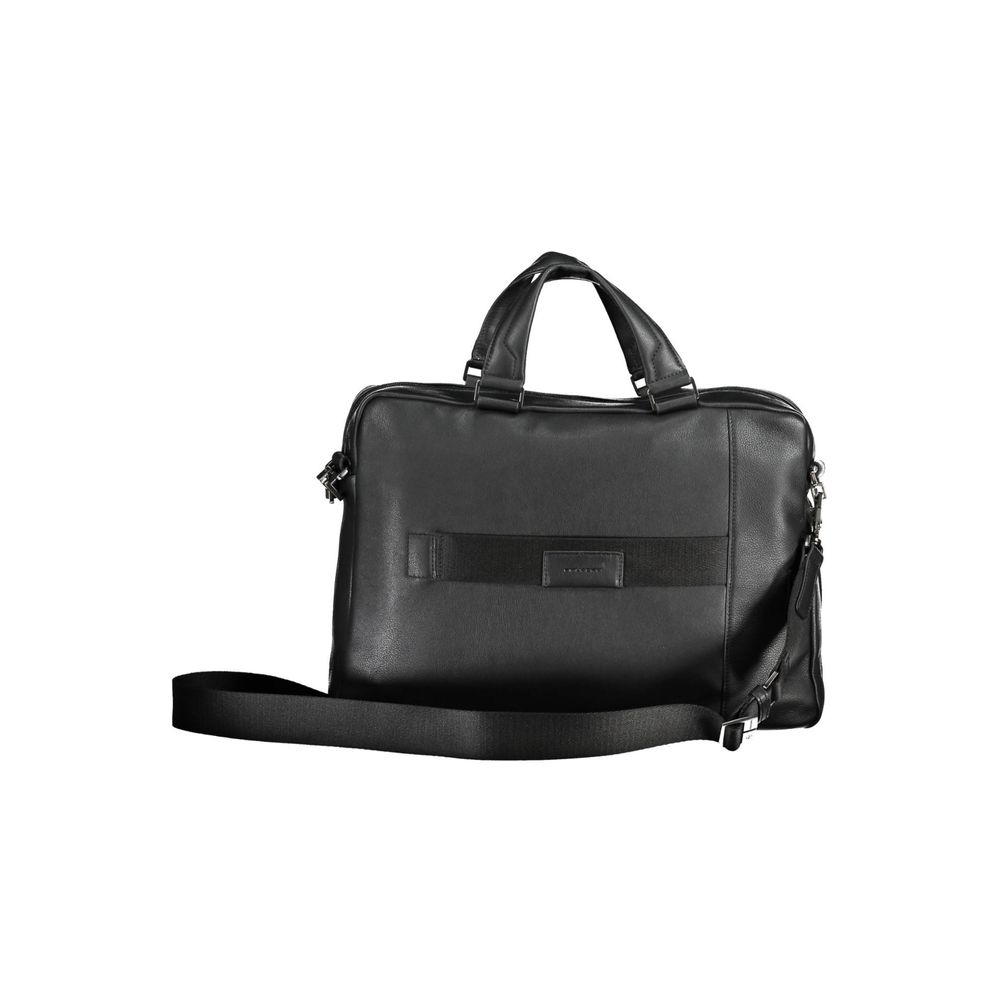 Piquadro Black Leather Men Briefcase