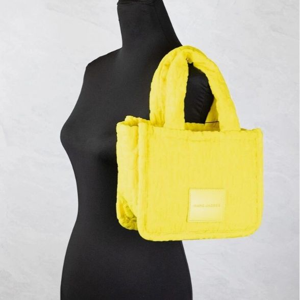 Marc Jacobs The Monogram Terry Tote Small Golden Kiwi Shoulder Bag Purse