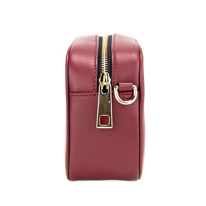 Marc Jacobs Flash Pomegranate Smooth Leather Embossed Camera Crossbody Bag Purse
