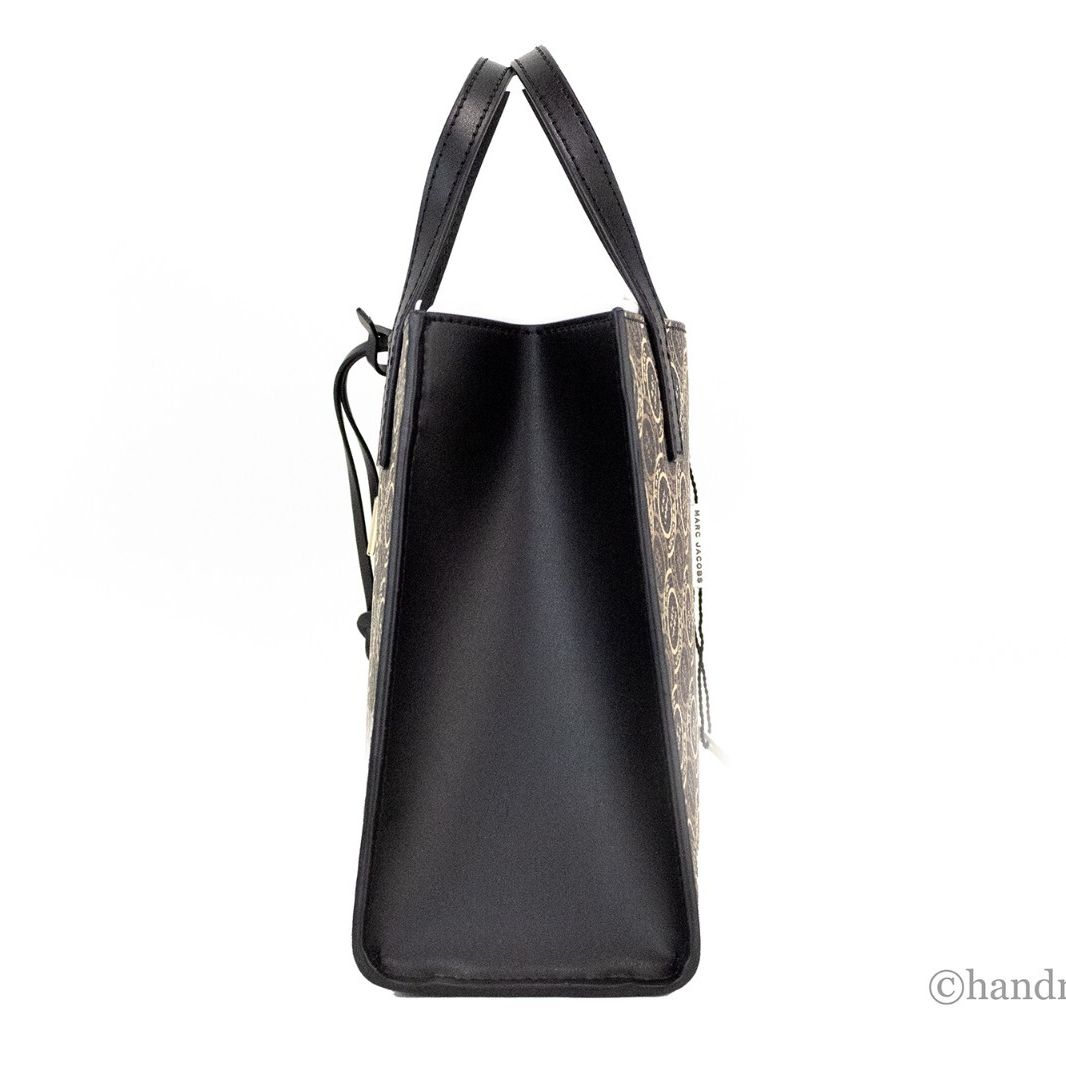 Marc Jacobs Mini Grind Signet Printed Leather Crossbody Tote Handbag Purse