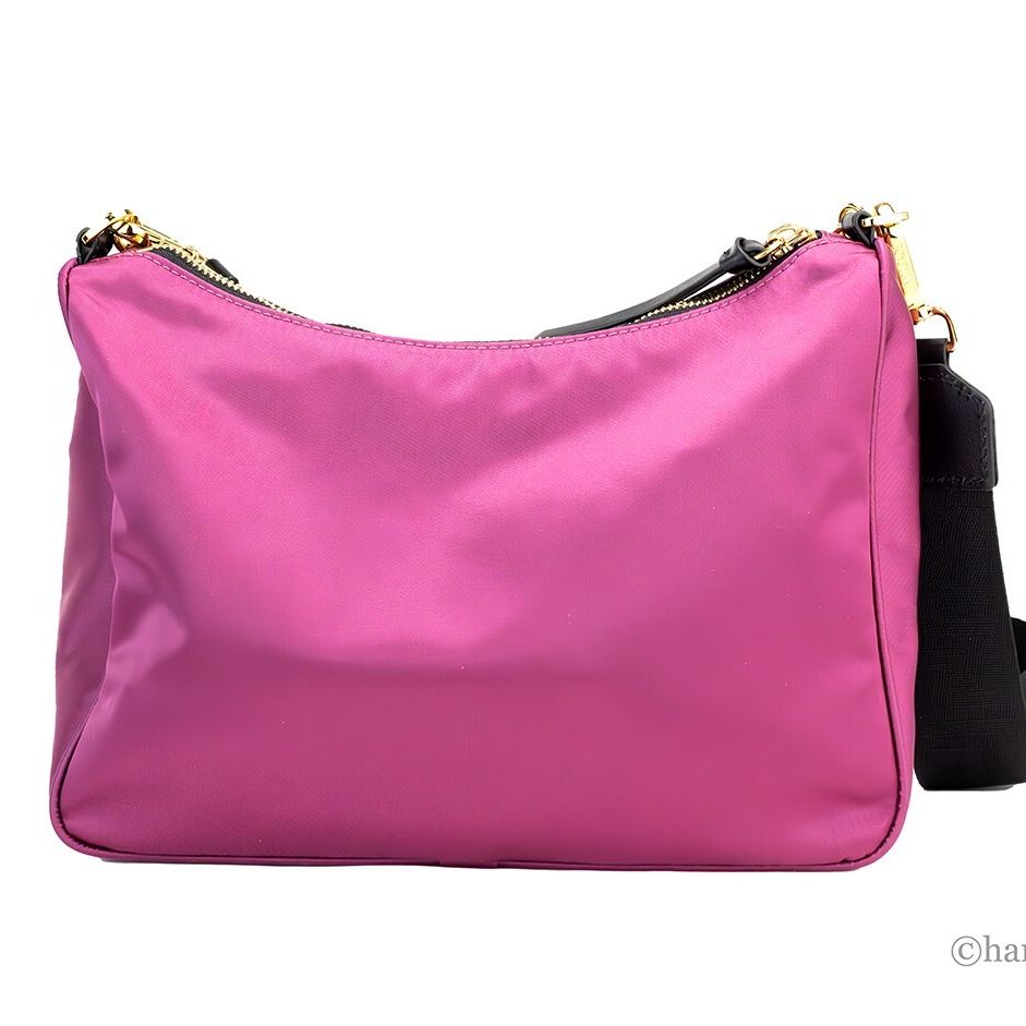 Versace Small Dahlia Nylon Fabric Medusa Pendant Crossbody Shoulder Purse Bag