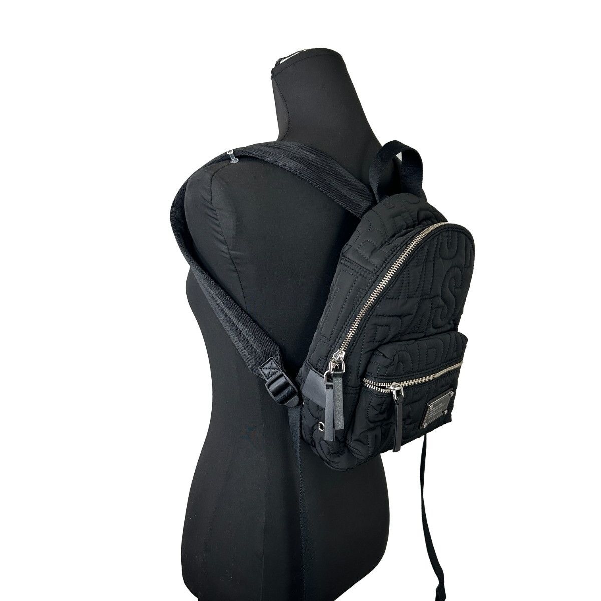 Marc Jacobs Small Black Quilted Backpack Bookbag