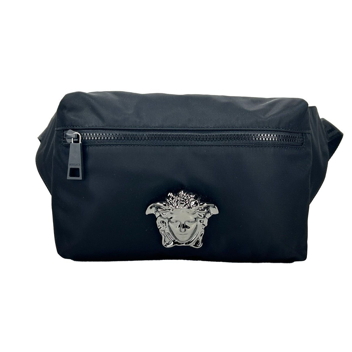 Versace Medusa Black Nylon Belt Bag Waist Fanny Pack Purse