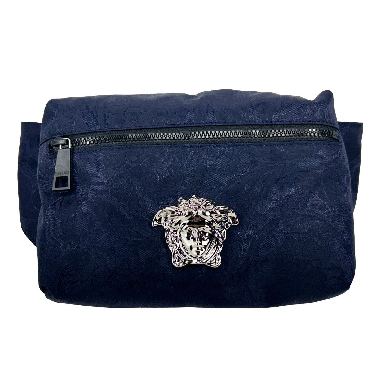 Versace Medusa Navy Nylon Belt Bag Waist Fanny Pack Purse