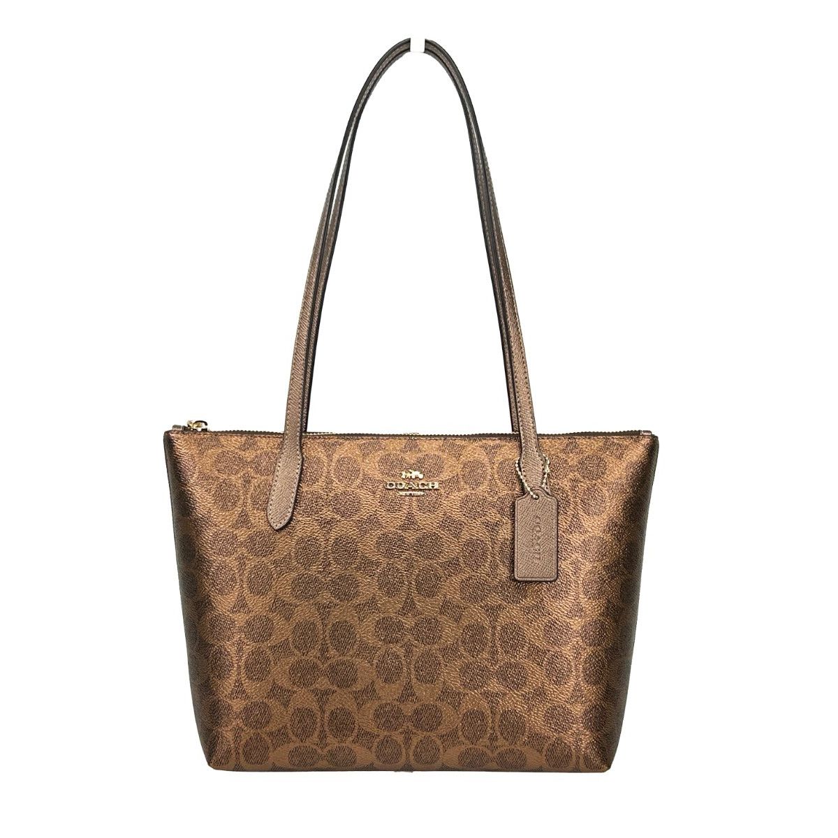 COACH Coach Signature Fiona Zip Tote Bag