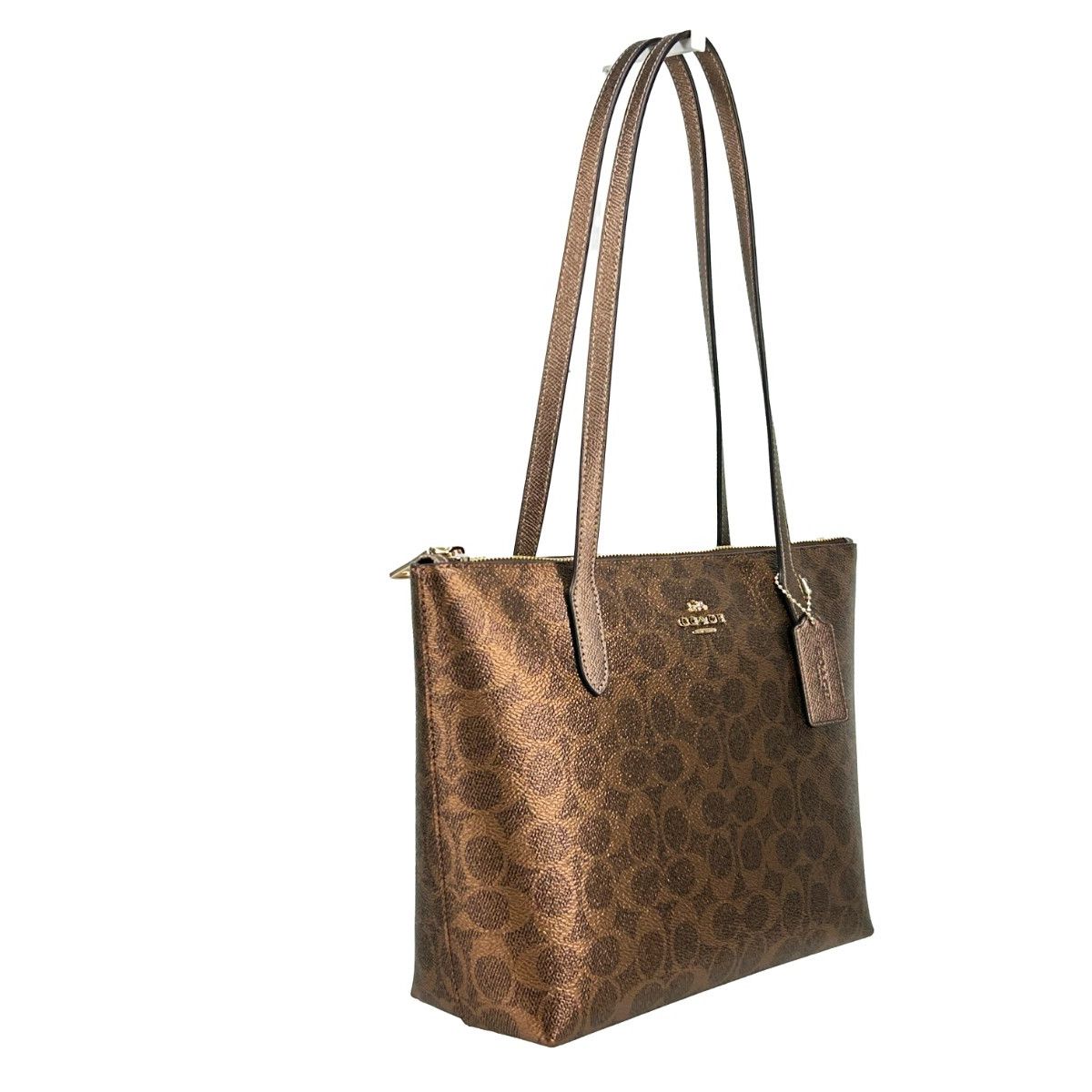 COACH Coach Signature Fiona Zip Tote Bag