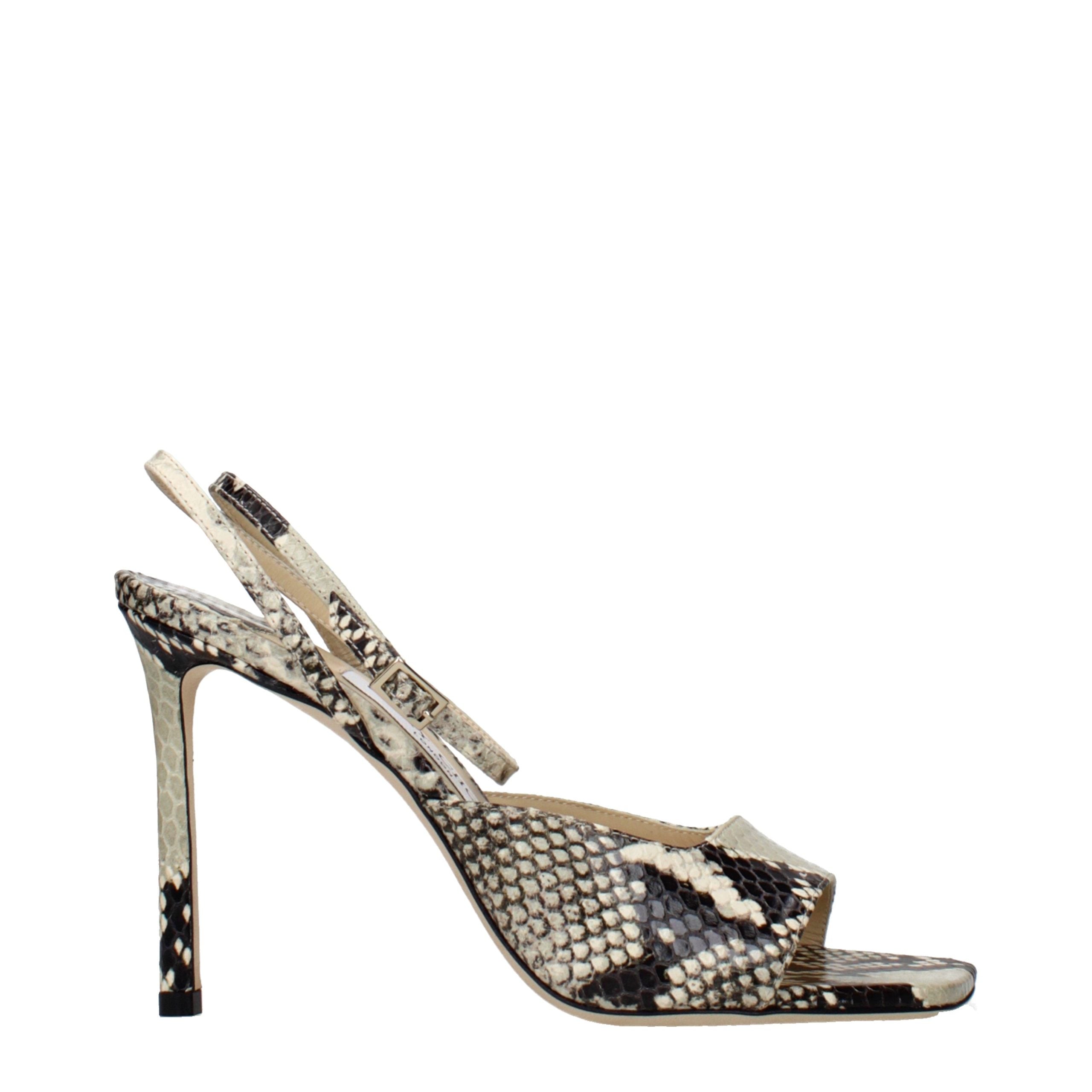 Jimmy Choo Multicolor Leather Stiletto Heel Sandals