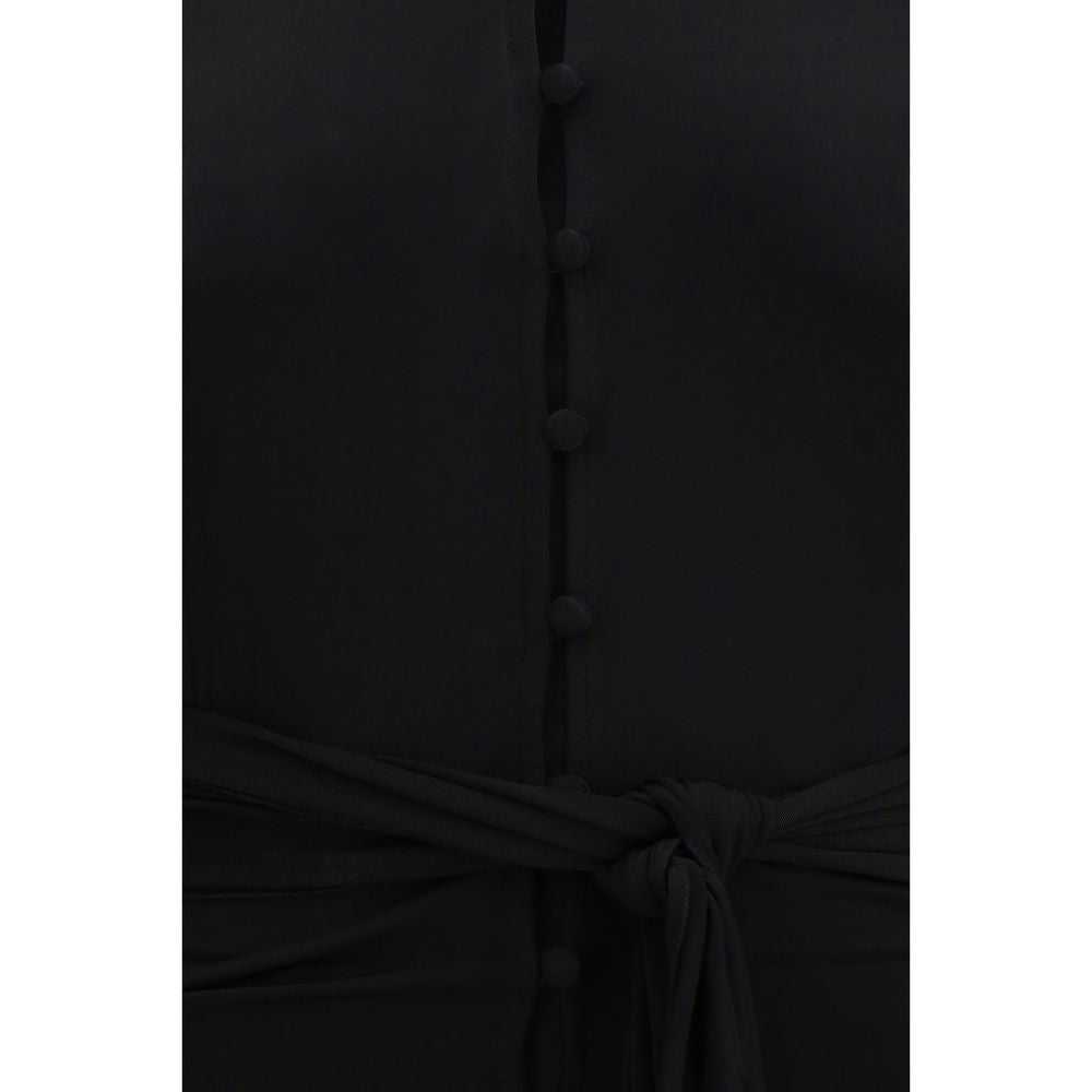 Ganni Black Recycled Polyester Shirt