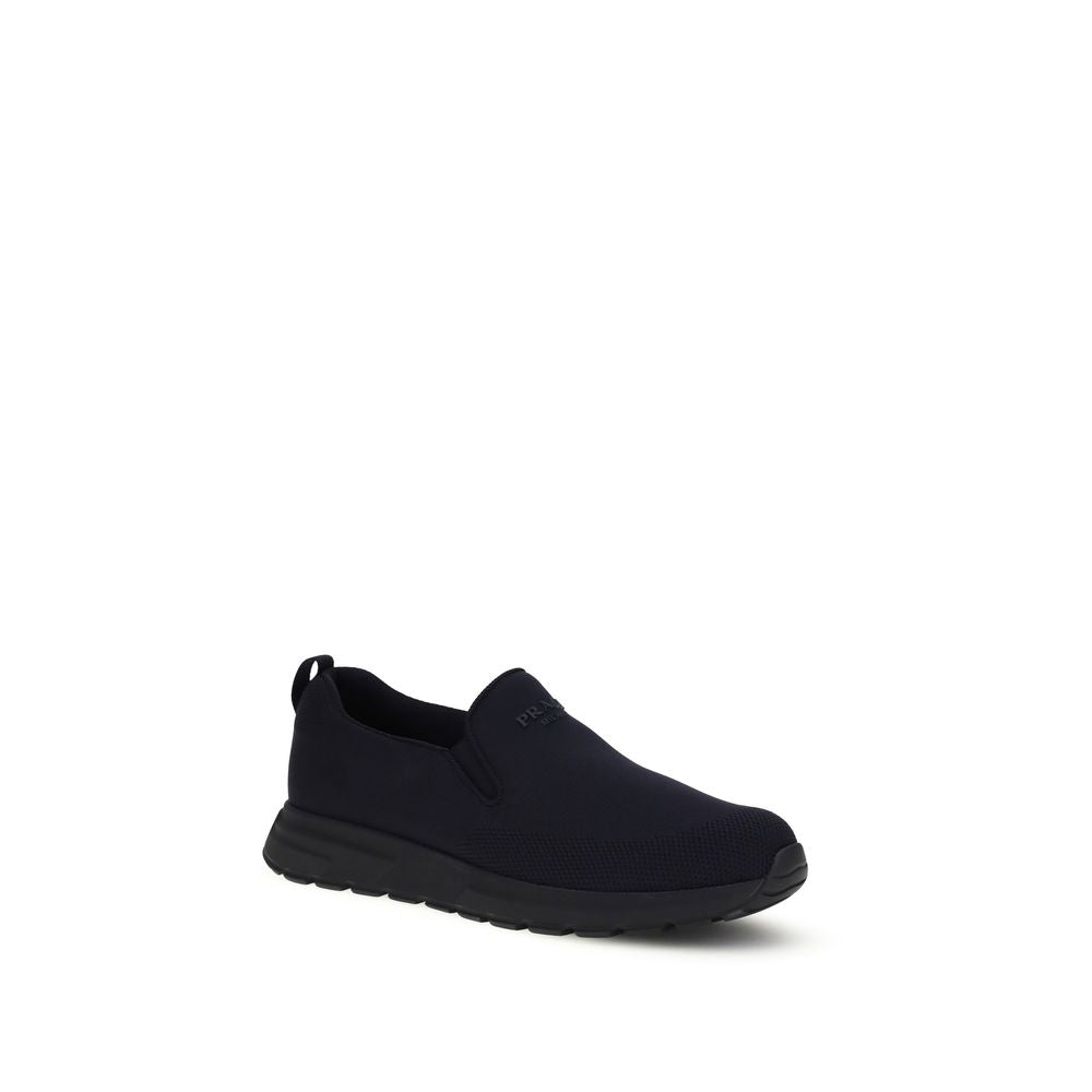 Prada Blue Recycled Polyamide Low Top Sneakers