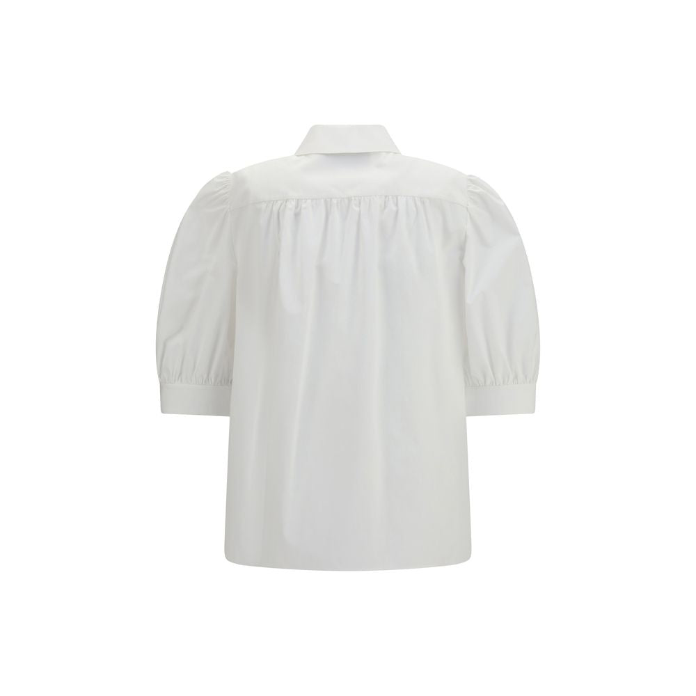 Valentino White Cotton Blouse