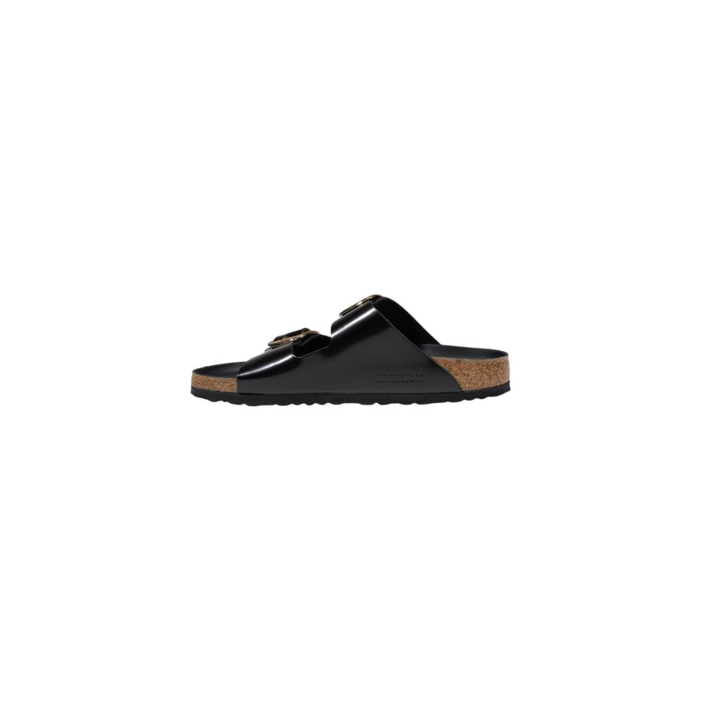 Birkenstock Black Leather Slippers