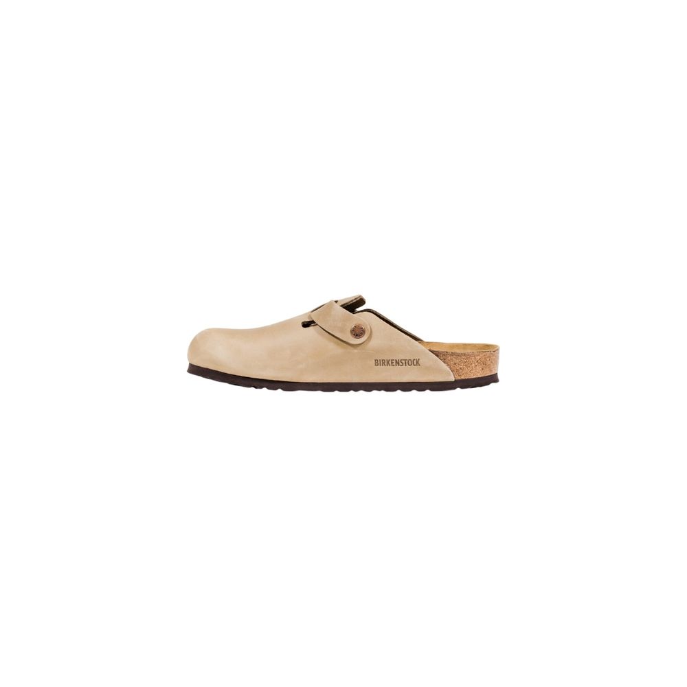 Birkenstock Beige Leather Clogs