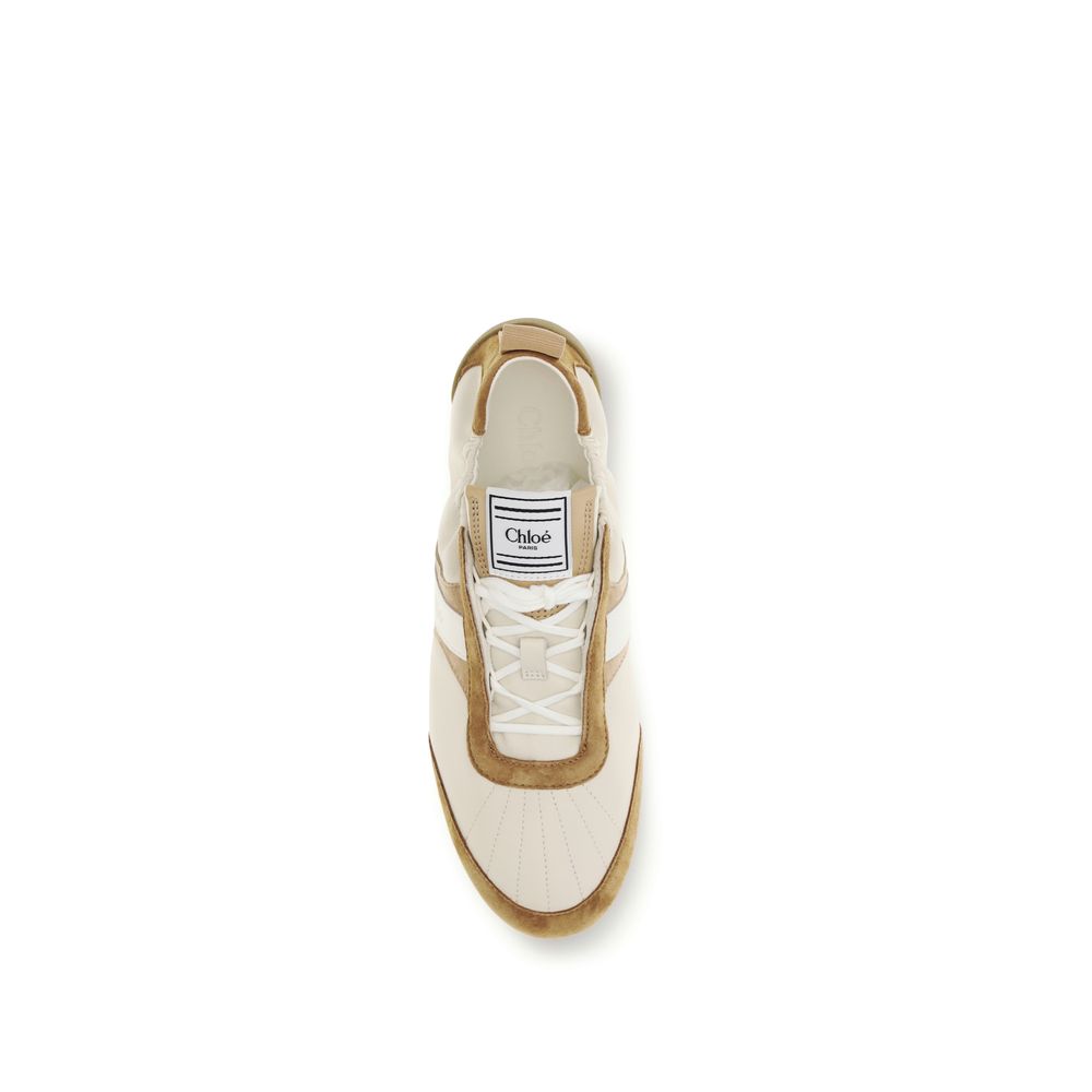 Chloé Beige Goatskin Athletic Sneakers