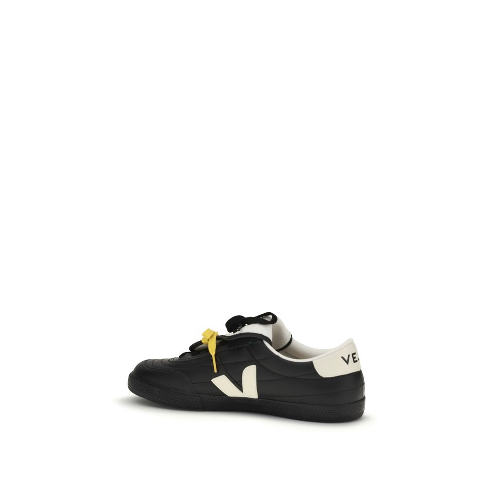 Veja Black Calf Leather Bos Taurus Athletic Sneakers