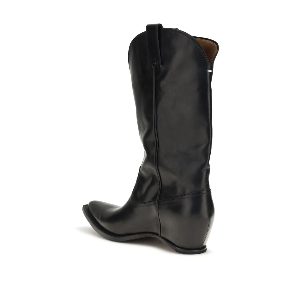 Maison Margiela Black Calf Leather Bos Taurus Boots