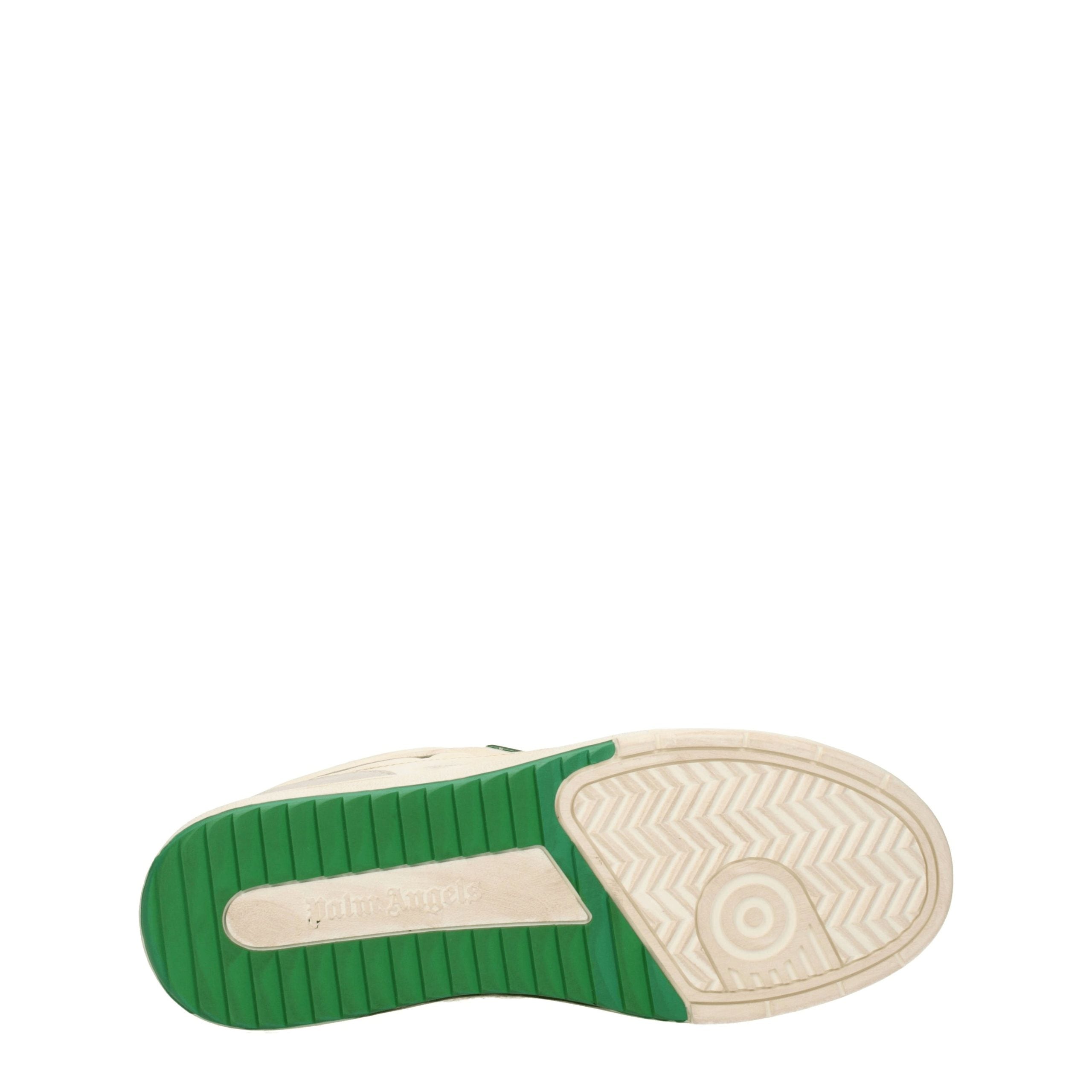 Palm Angels Beige Leather Low Top Sneakers