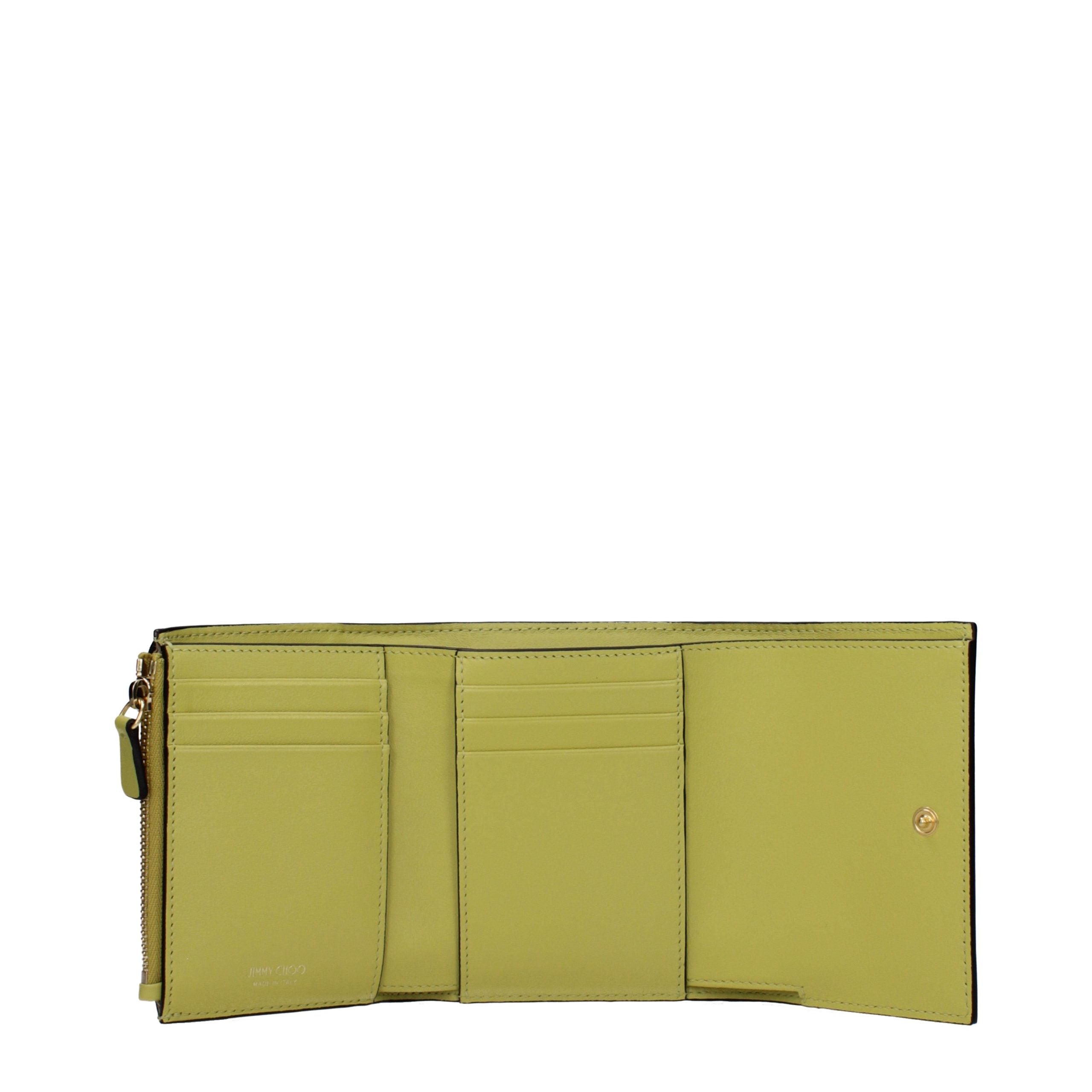 Jimmy Choo Yellow Leather Wallet