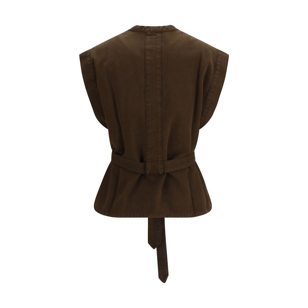 Lemaire Brown Cotton Blouse