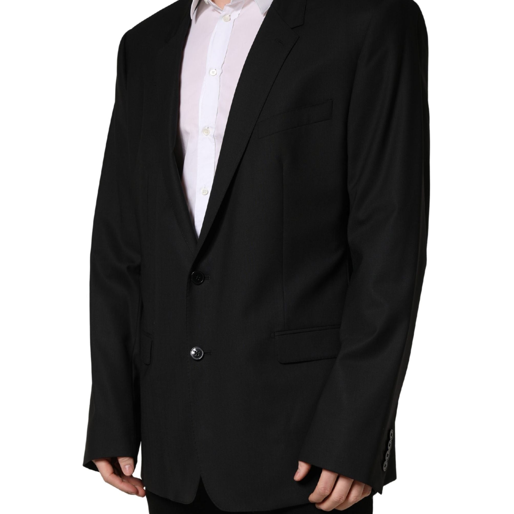 Dolce & Gabbana Black Single Breasted 2 Button Suit Jacket