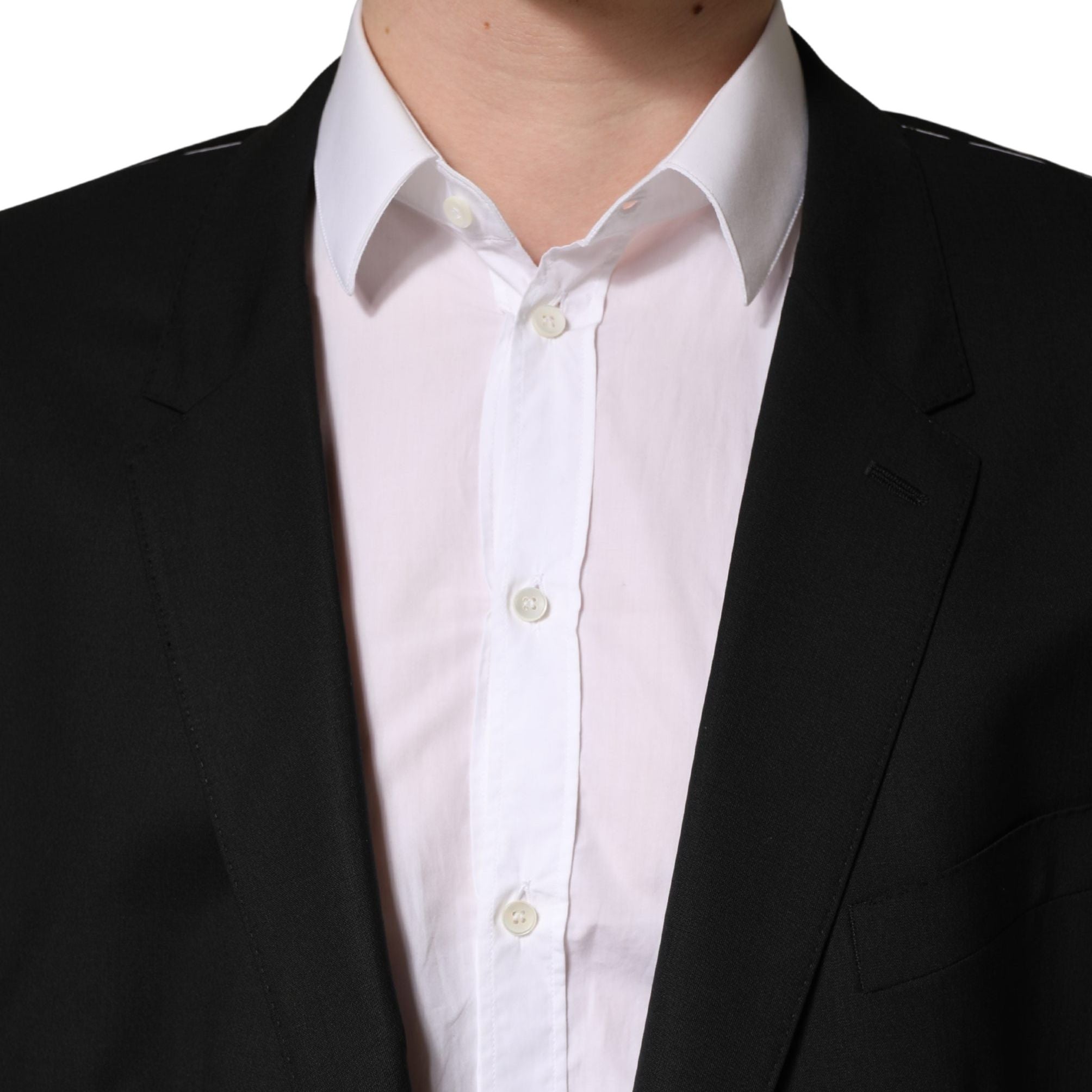 Dolce & Gabbana Black Single Breasted 2 Button Suit Jacket
