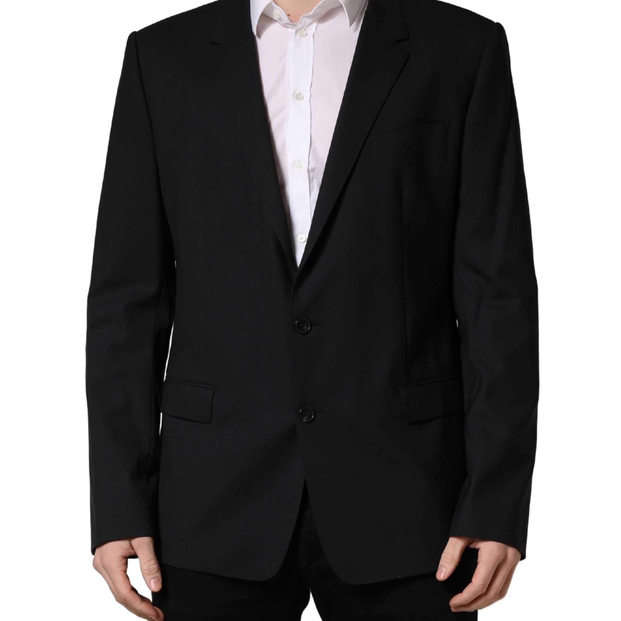 Dolce & Gabbana Blue Single Breasted 2 Button Suit Jacket
