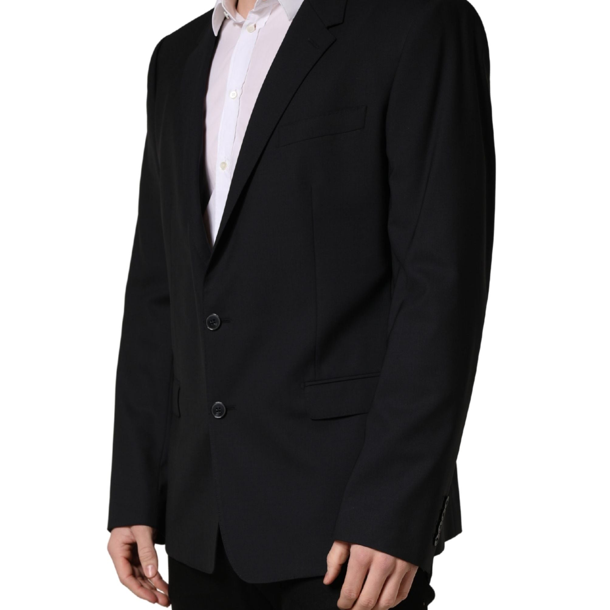 Dolce & Gabbana Blue Single Breasted 2 Button Suit Jacket