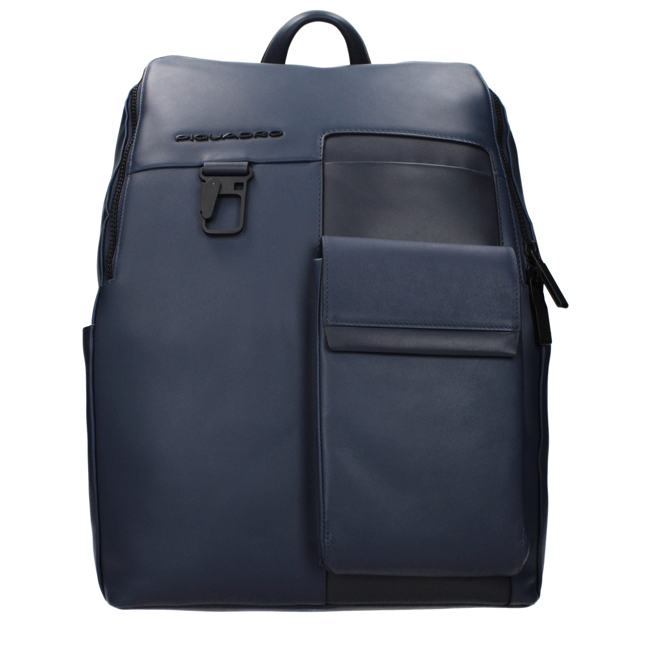 Piquadro Blue Leather Backpack