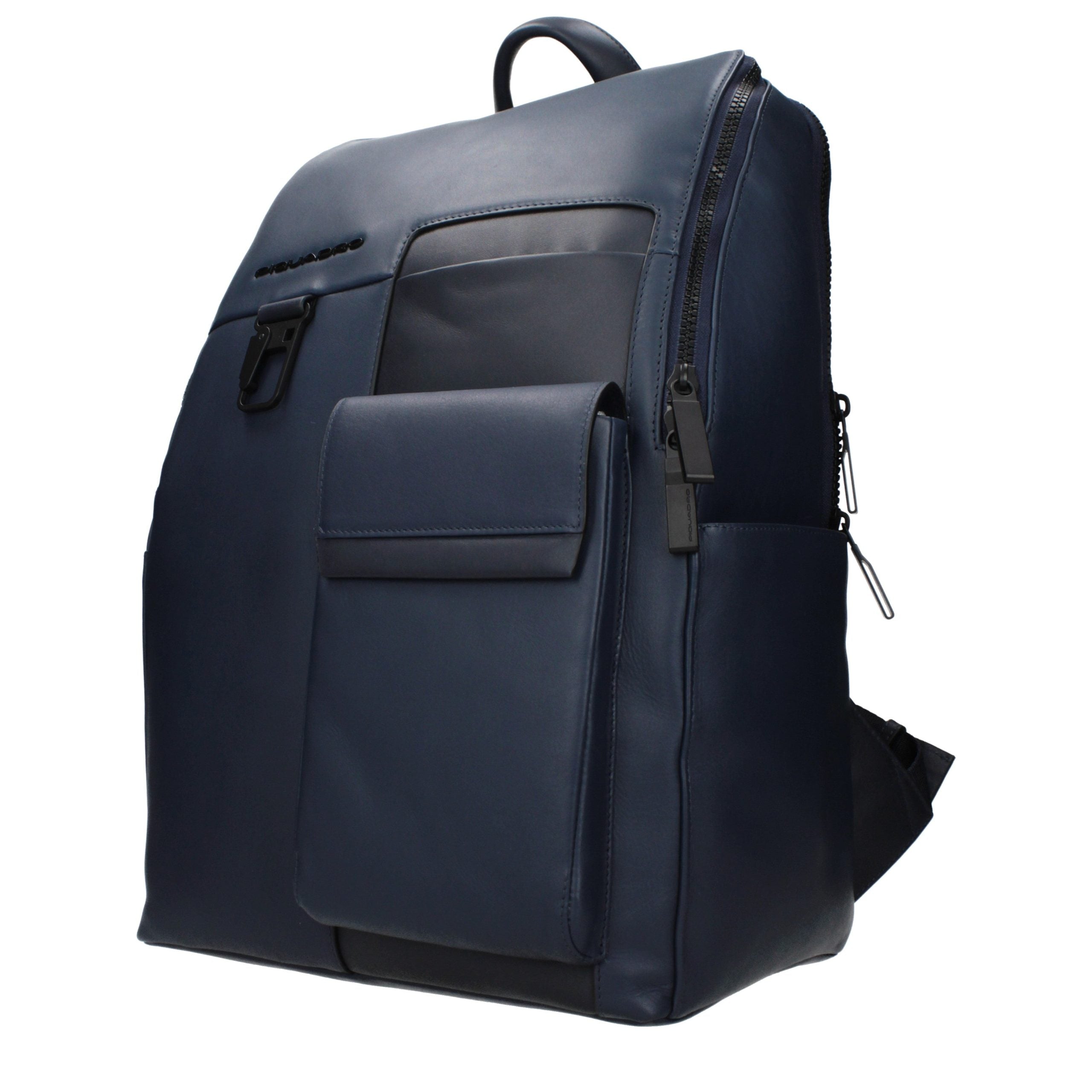 Piquadro Blue Leather Backpack