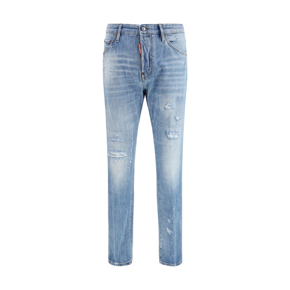 Dsquared² Blue Cotton Relaxed Fit Jeans