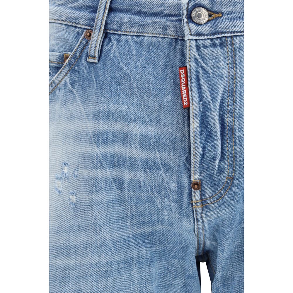 Dsquared² Blue Cotton Relaxed Fit Jeans