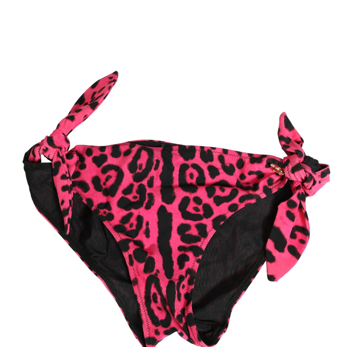 Dolce & Gabbana Pink Leopard Print Bikini Bottom Beachwear Swimwear