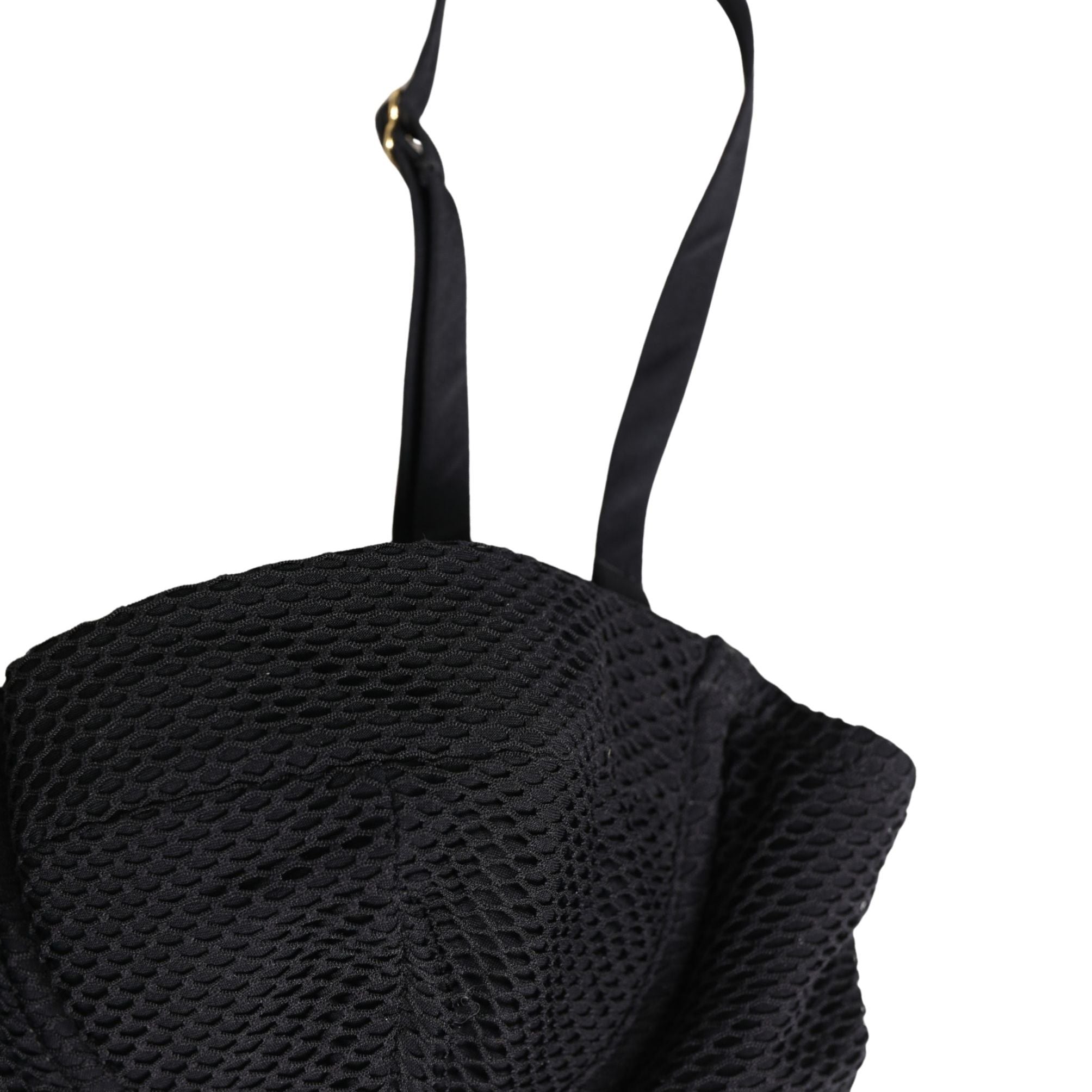 Dolce & Gabbana Black Nylon Padded Balconnet Brassiere Underwear