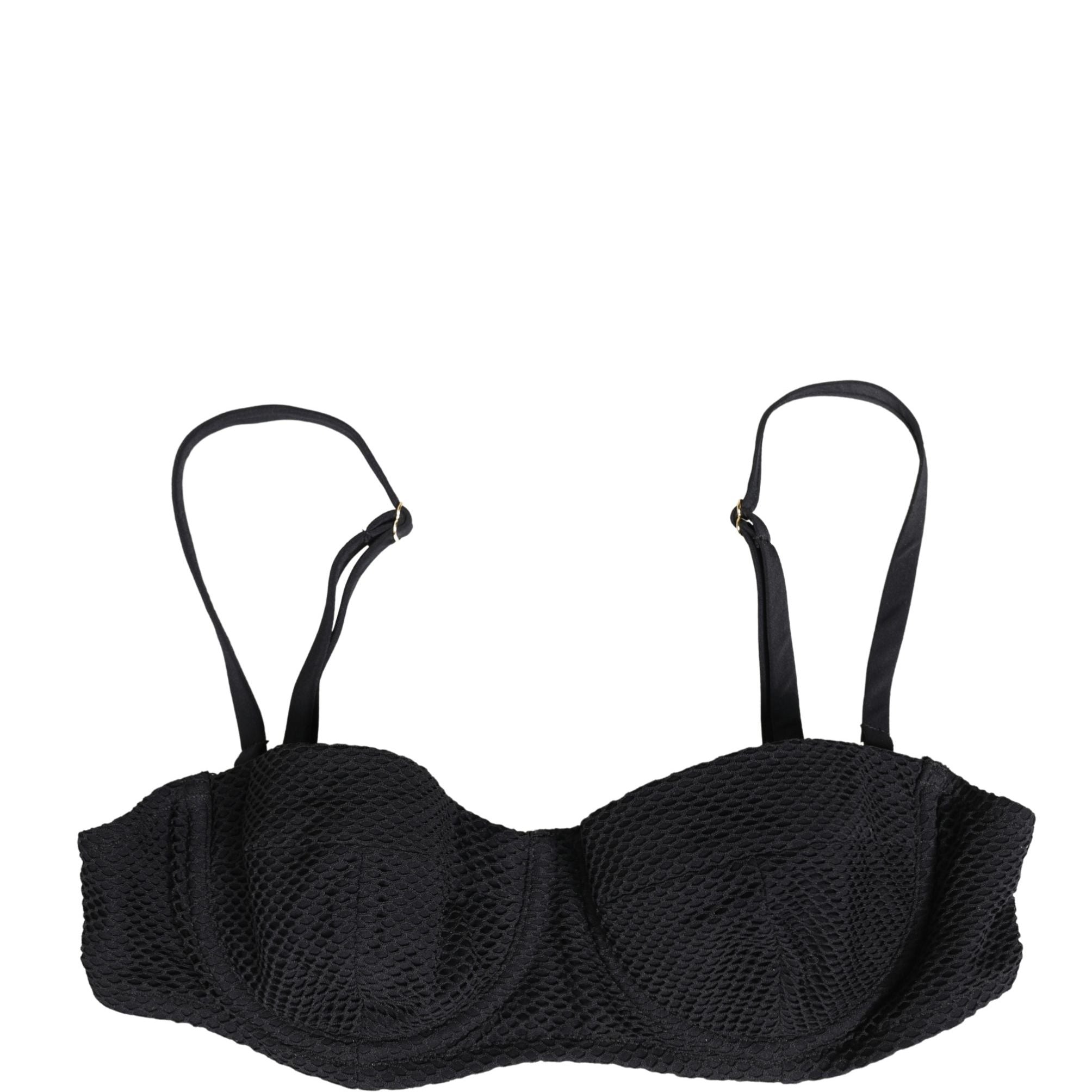 Dolce & Gabbana Black Nylon Padded Balconnet Brassiere Underwear