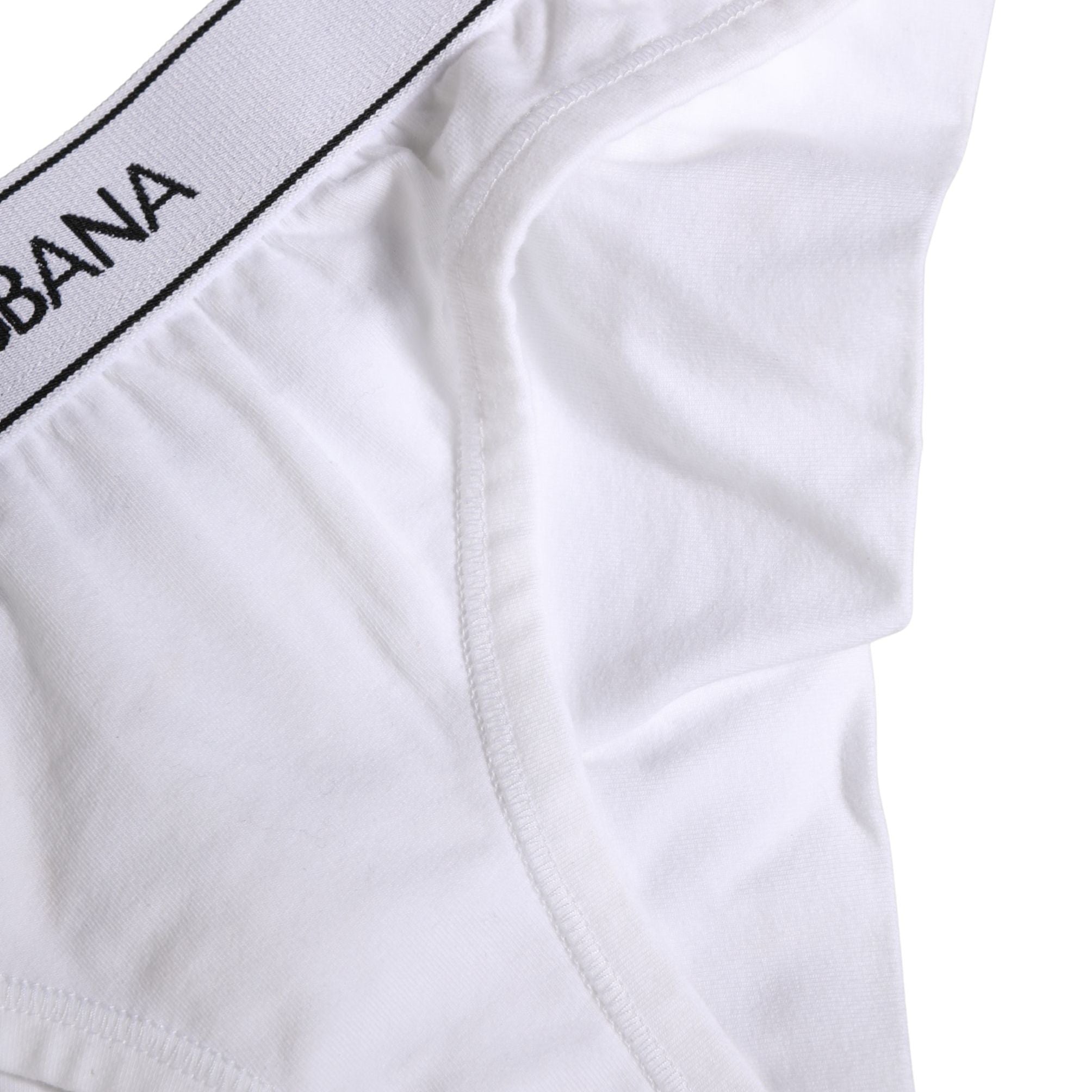 Dolce & Gabbana White Cotton Logo Waistband Brief Panty Underwear