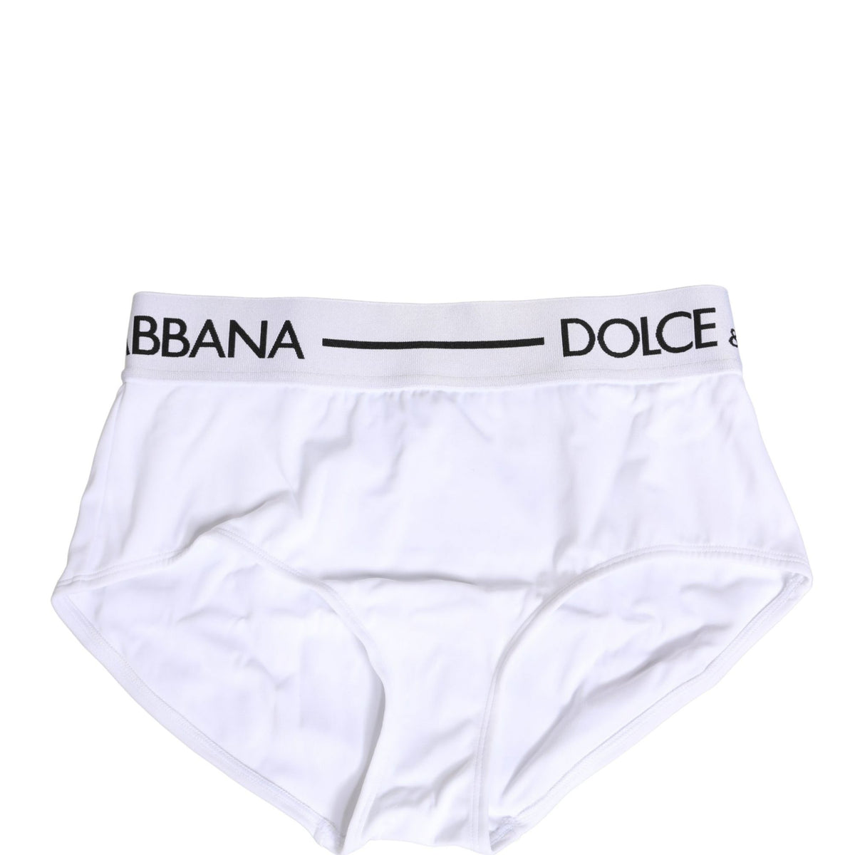 Dolce & Gabbana White Nylon Logo Waistband Panty Underwear